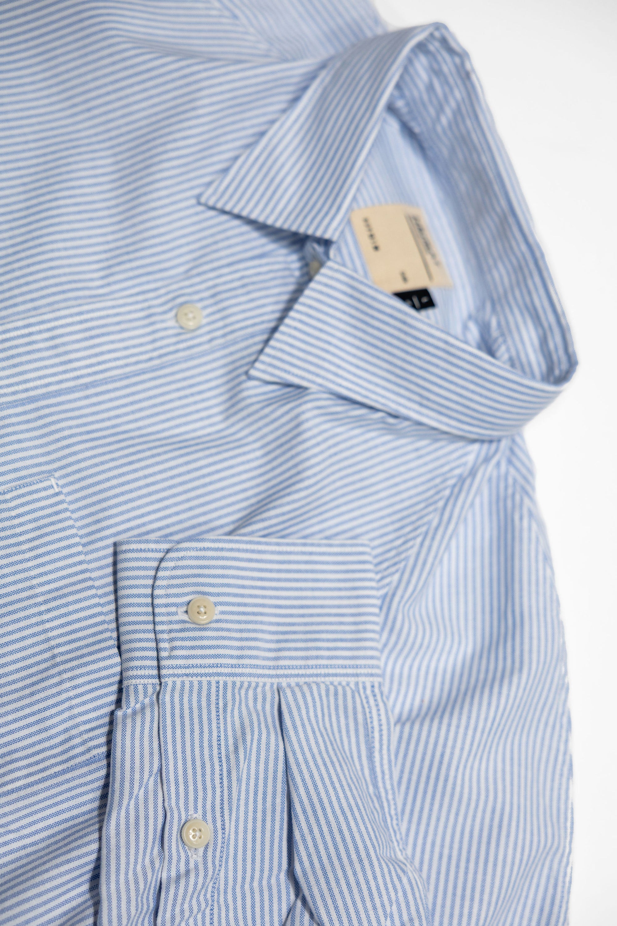 Heimat Textil Artist Shirt - Trail Blue / Seashell Bengal Stripe