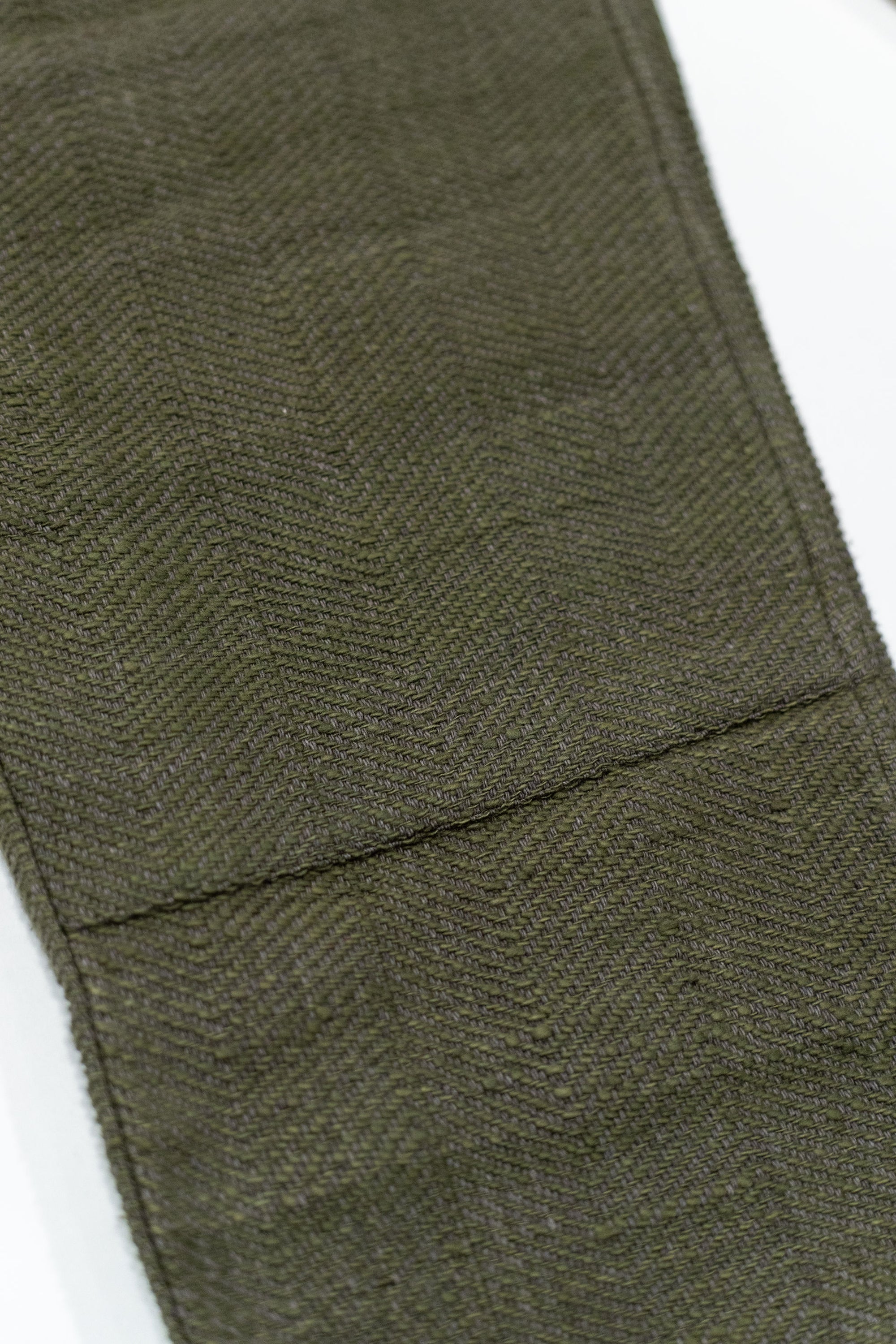 Indi + Ash Isaac Pant - Forest Green / Smoke Handspun Herringbone