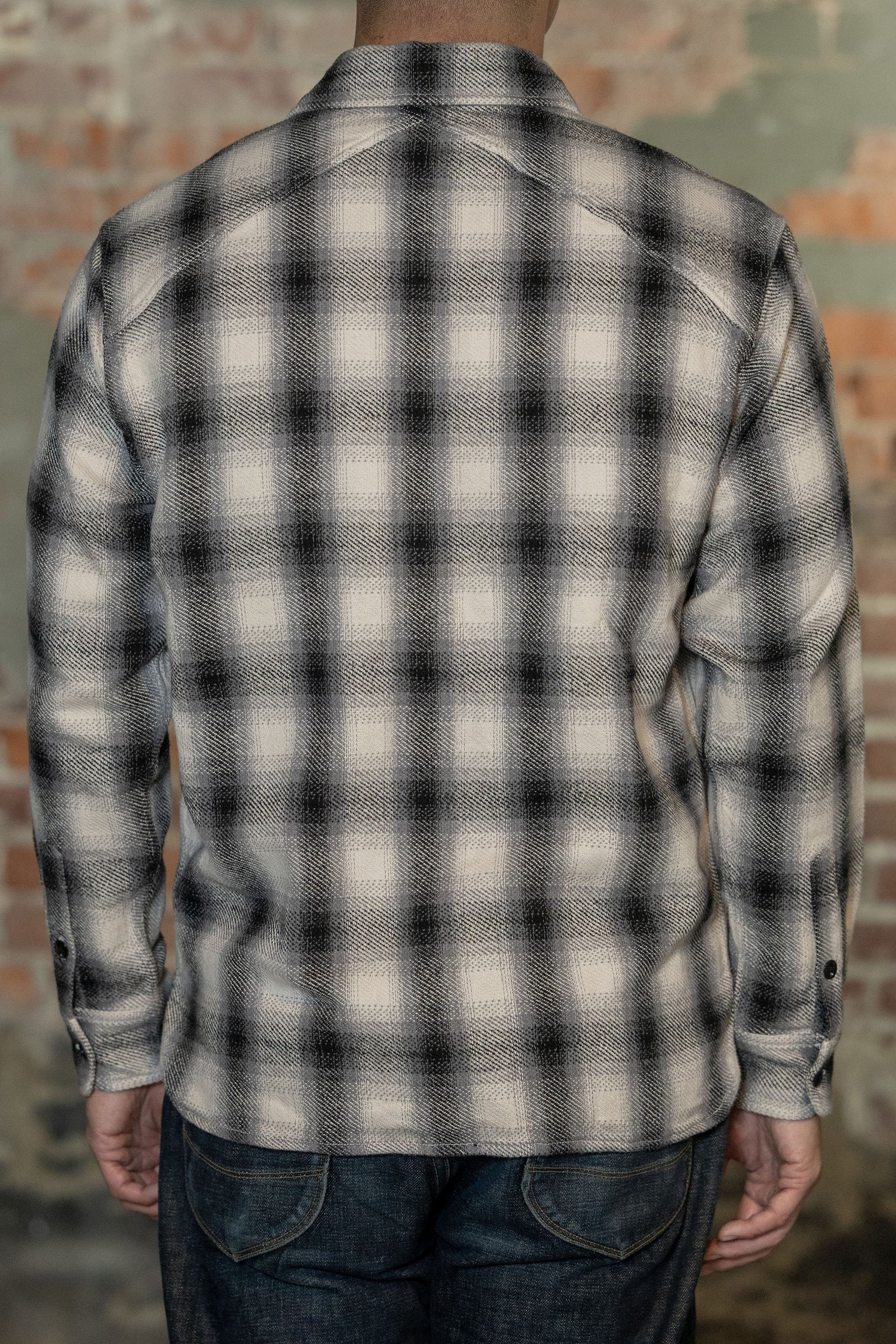 3sixteen Crosscut Flannel - Cream/Black Plaid