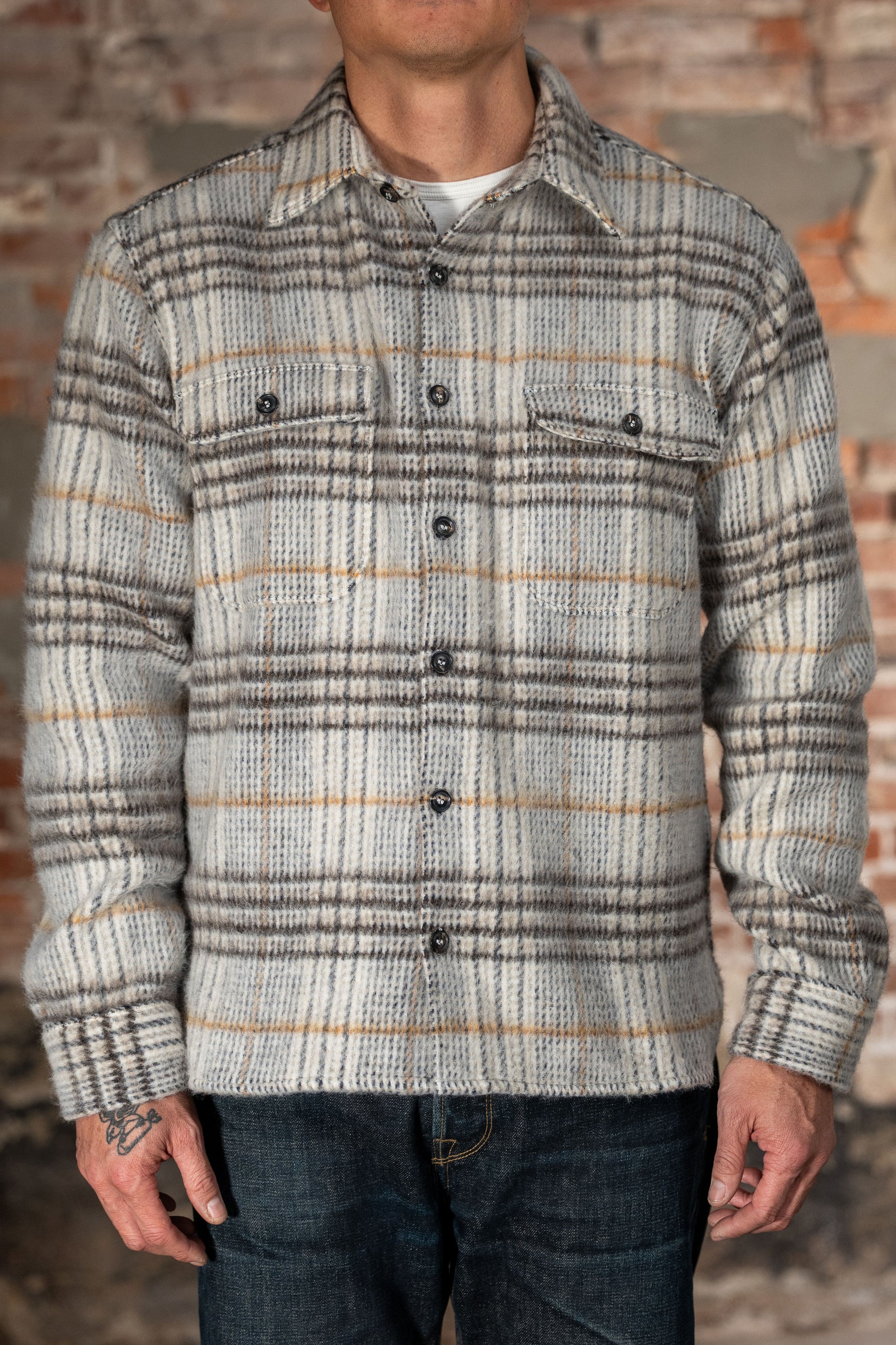 Freenote Cloth Benson - Smoke Plaid