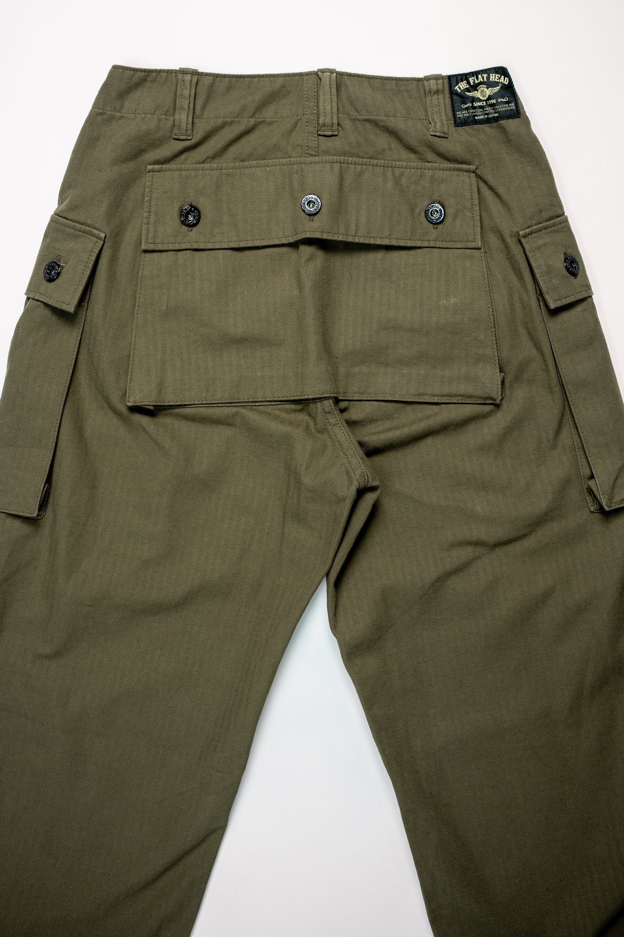 The Flat Head FN-PA-C012 Monkey Pants - Olive