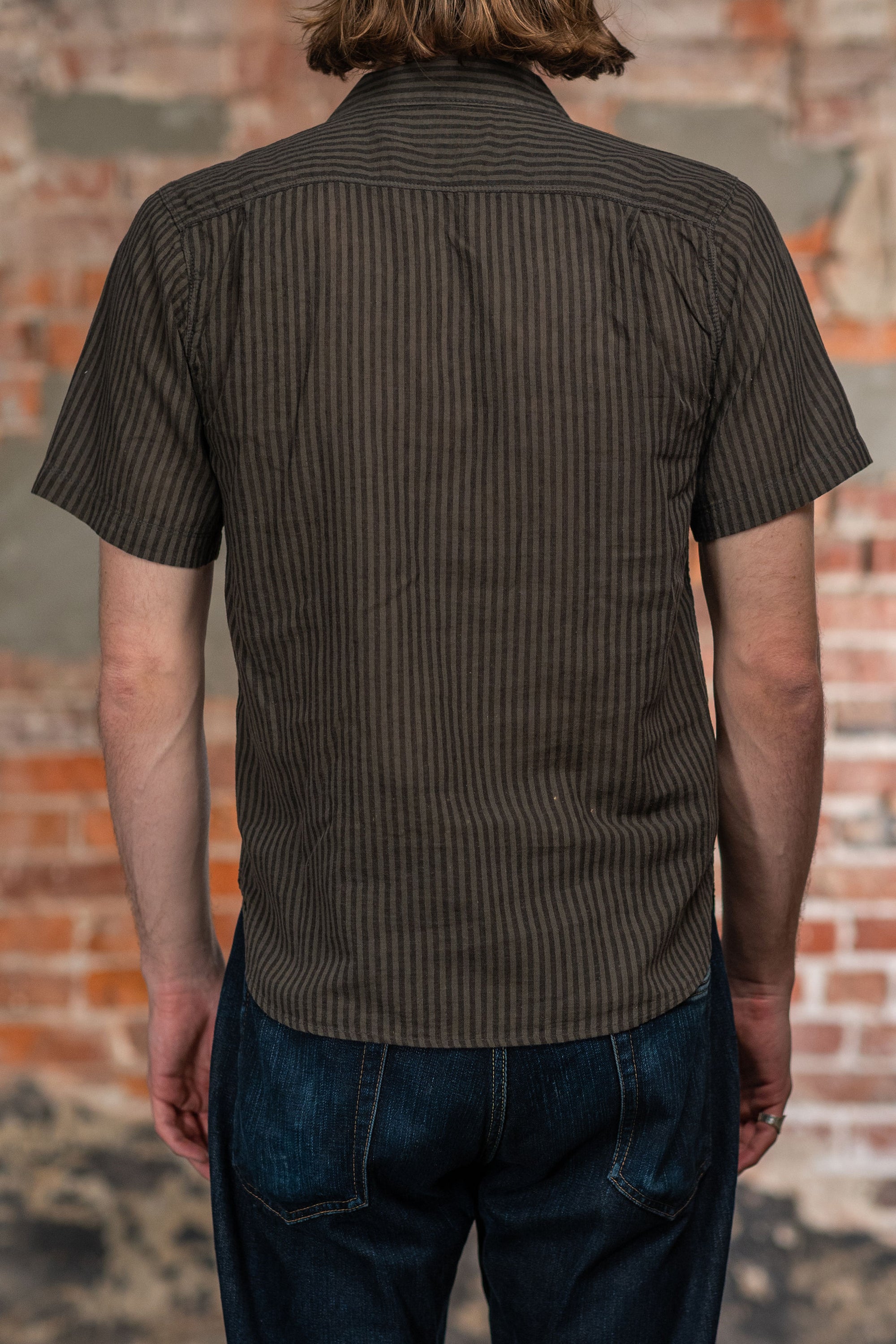 Freenote Cloth Dayton S/S - Black Stripe