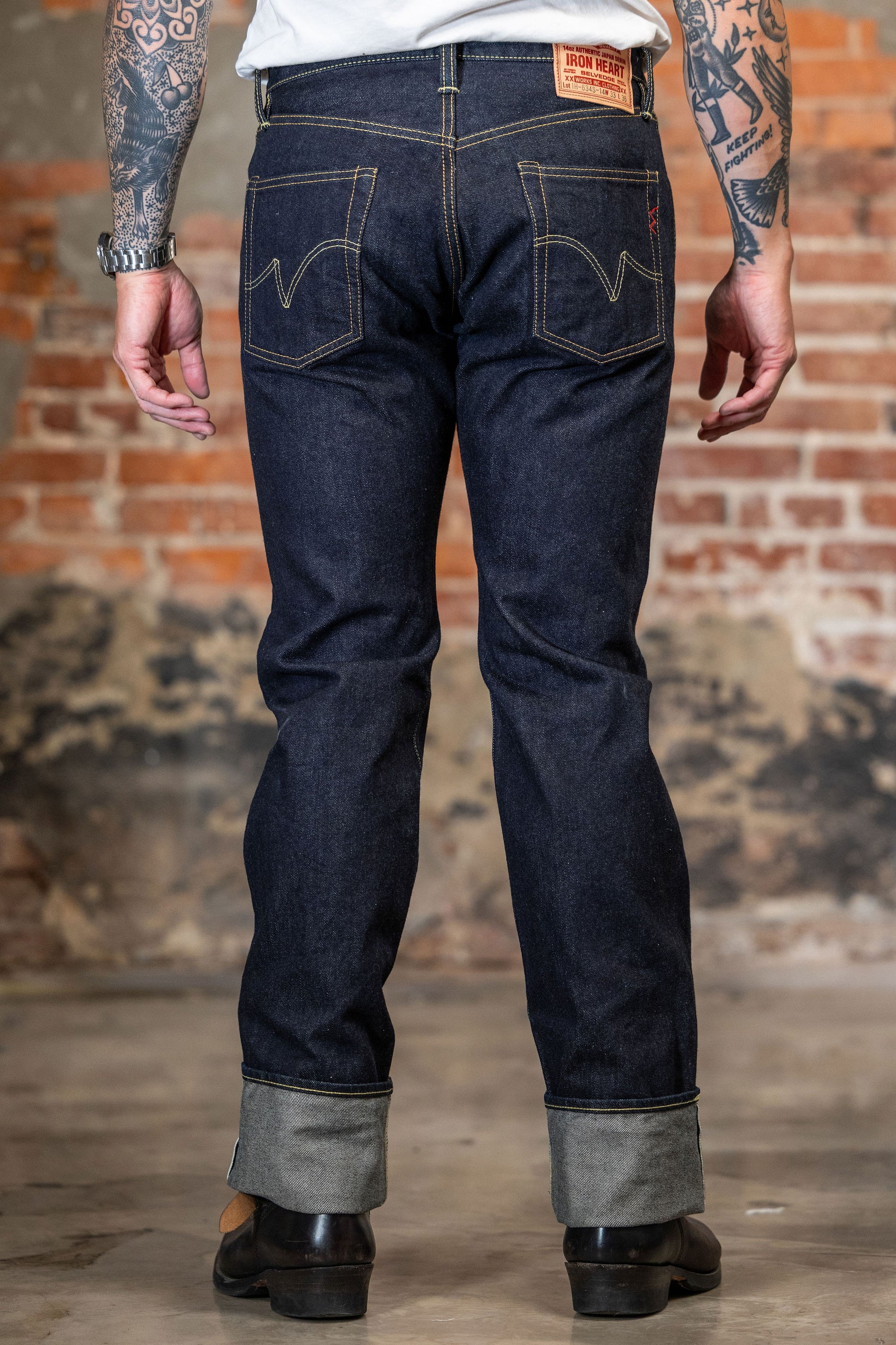 Iron Heart IH-634S-142 14oz Selvedge Denim Straight Cut Jeans - Indigo