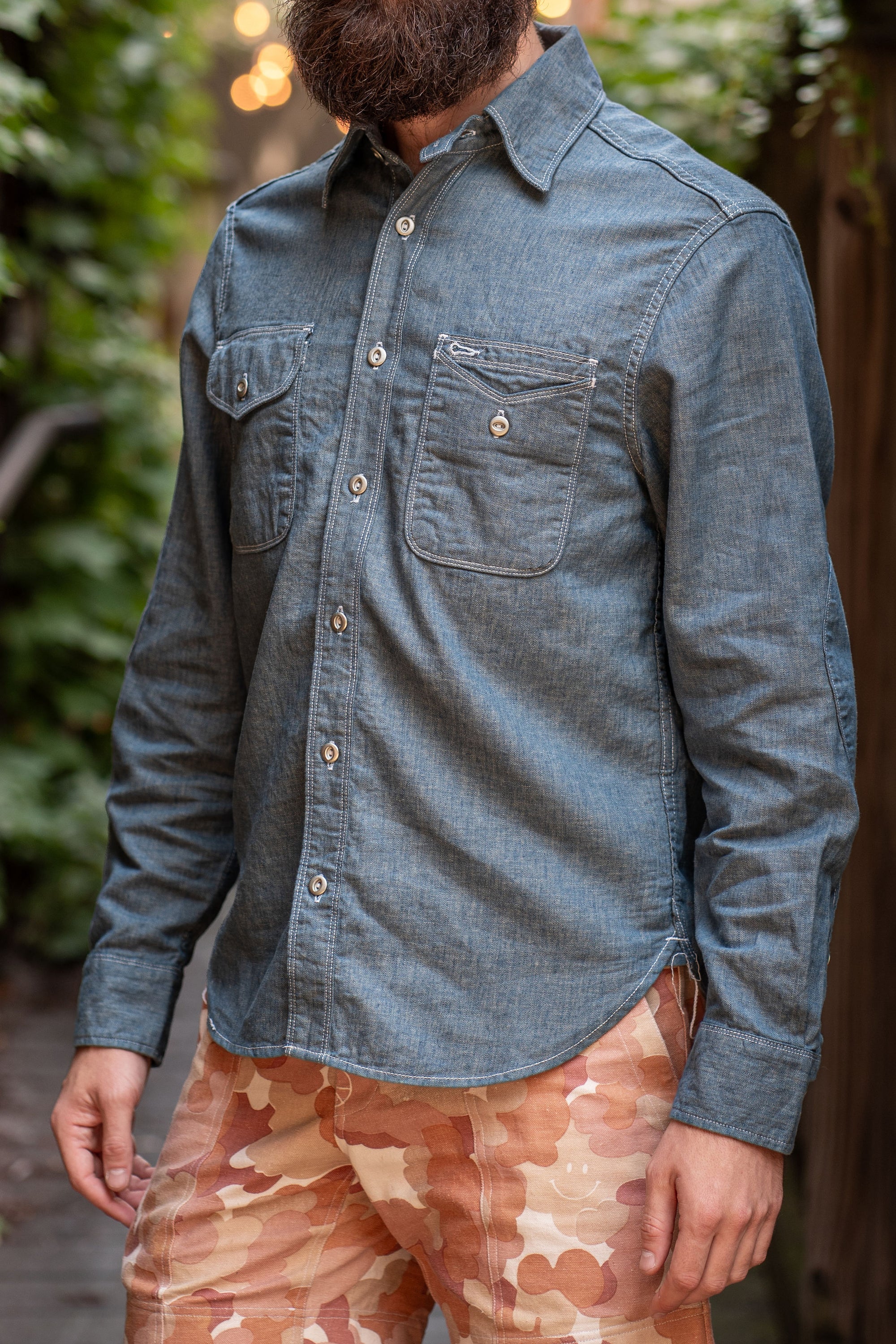 Freenote Cloth Lambert - Herringbone Chambray