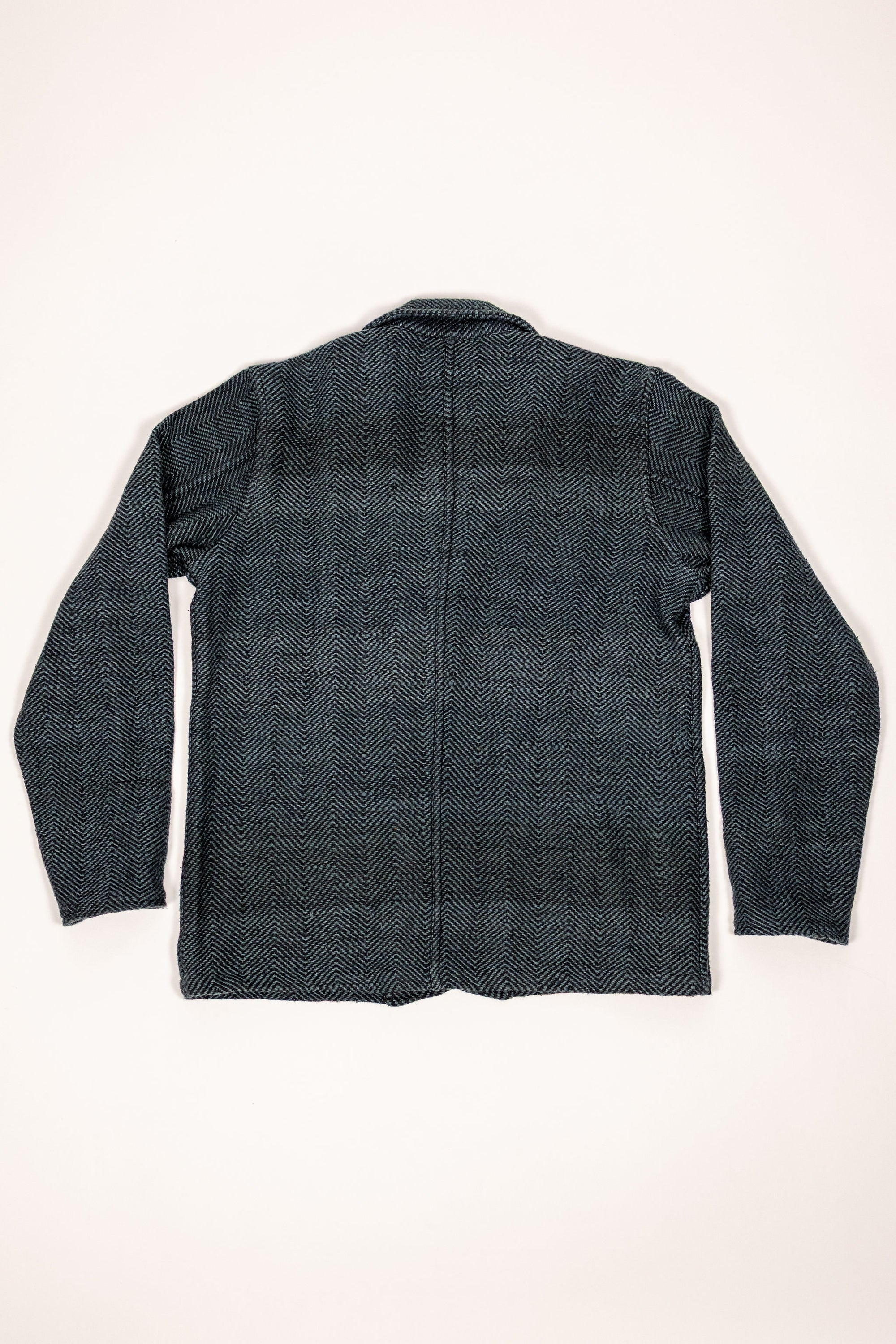 Indi + Ash Study Jacket - Midnight Teal/Iron Black Handspun Herringbone