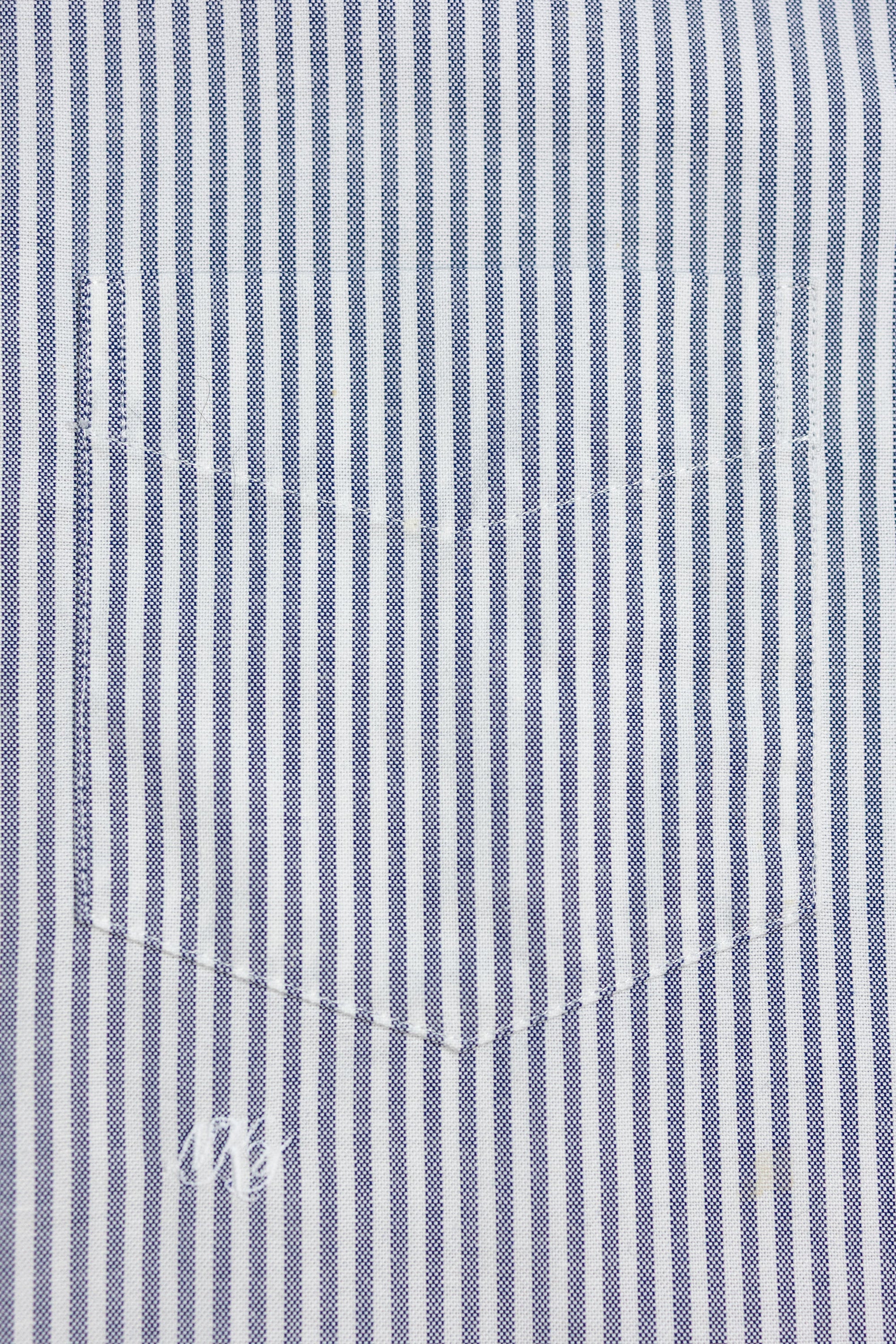 Knickerbocker "Beefy" Cotton Oxford - Navy Stripe