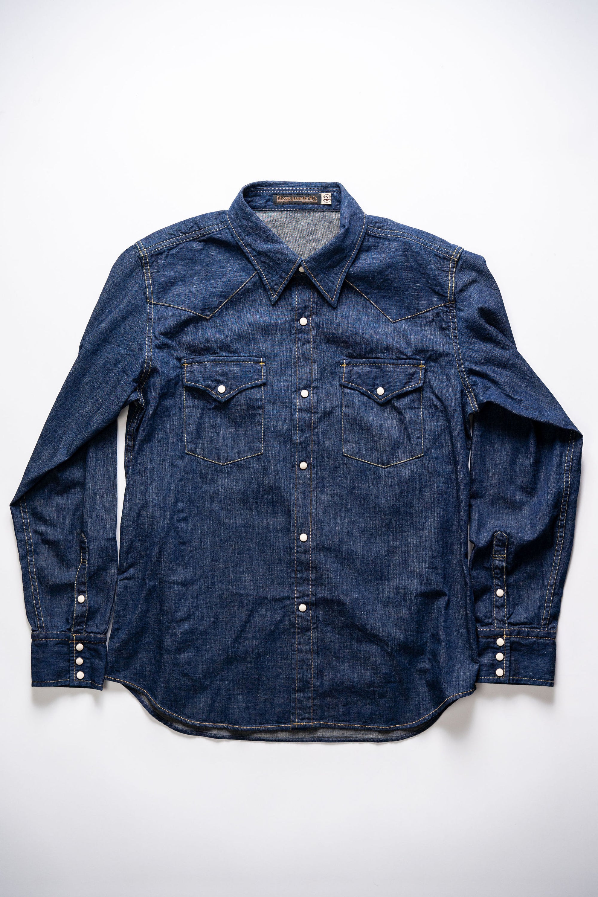 Fullcount 4898 Denim Western Shirt - Indigo Blue
