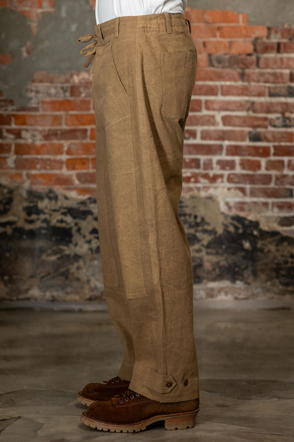 Indi + Ash Raka Pant - Coyote Organic Cotton Millwoven Stone Enzyme Canvas