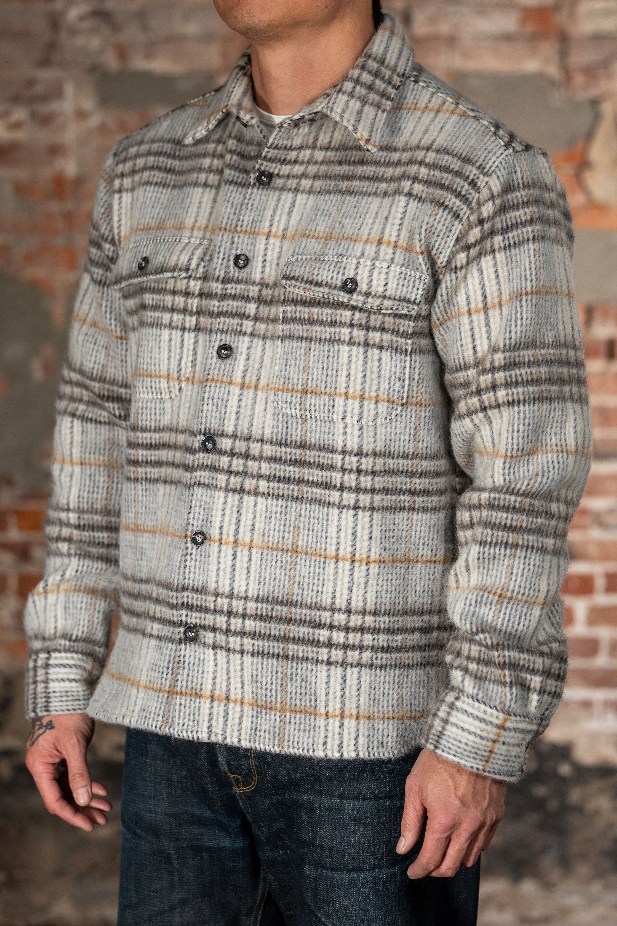 Freenote Cloth Benson - Smoke Plaid