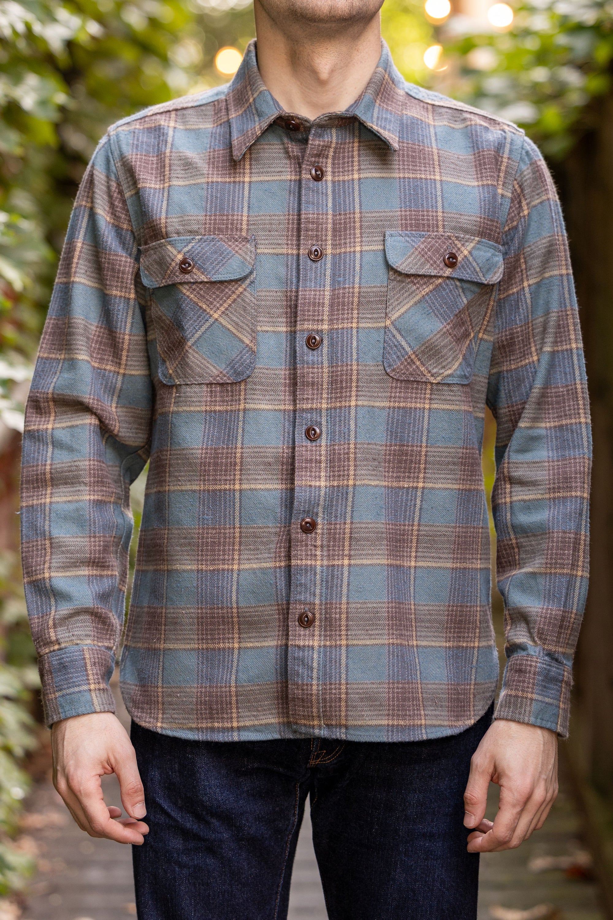 Freenote Cloth Jepson - Dusty Blue Plaid