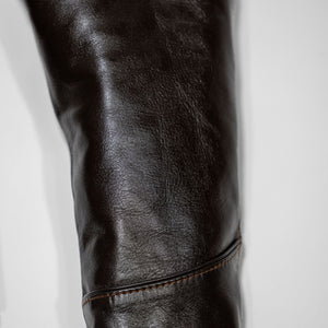 The Flat Head FN-LJ-HS004 Horsehide Quilting Single Riders Jacket - Cuff