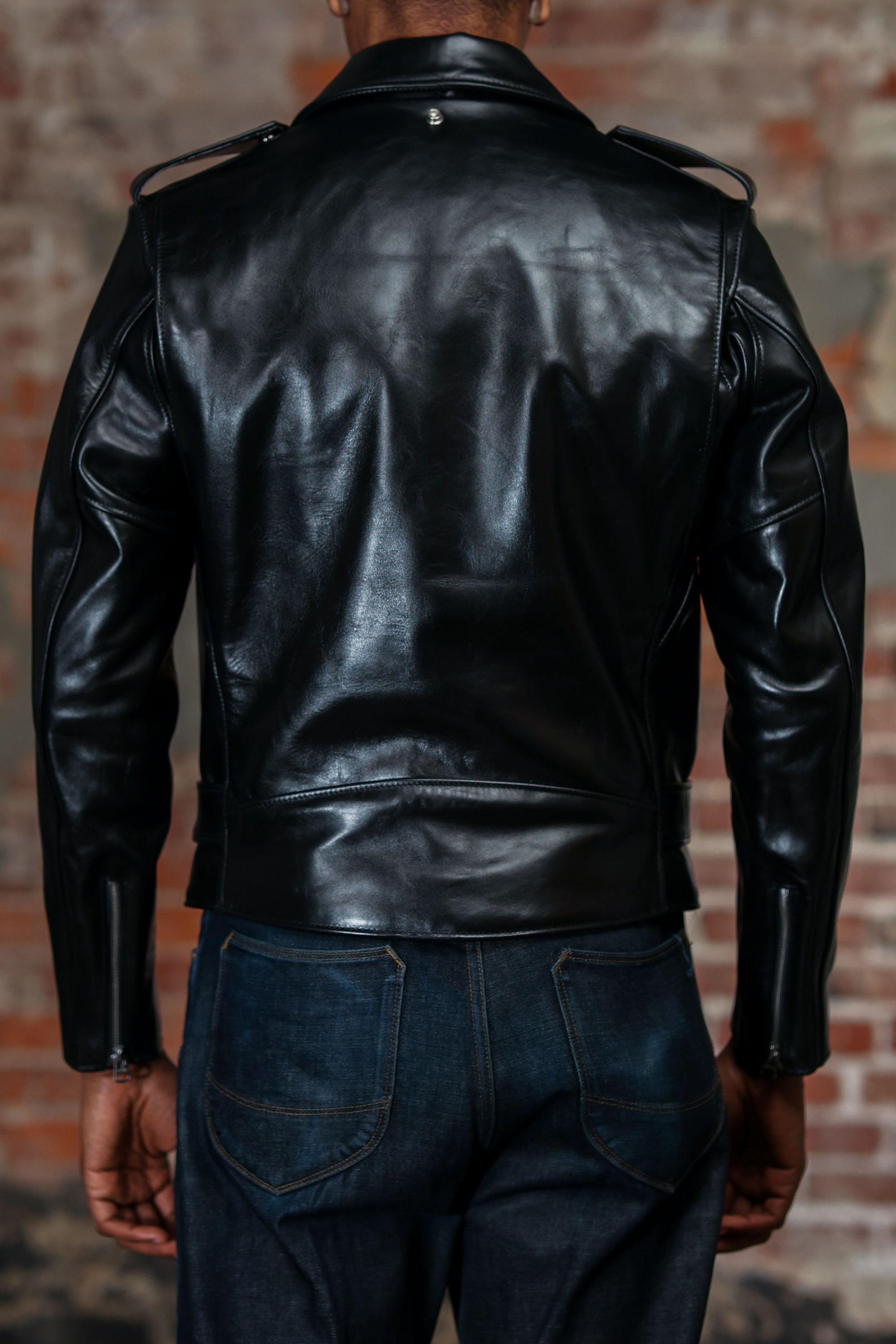 Schott NYC 618HH Horsehide Perfecto Leather Jacket - Black