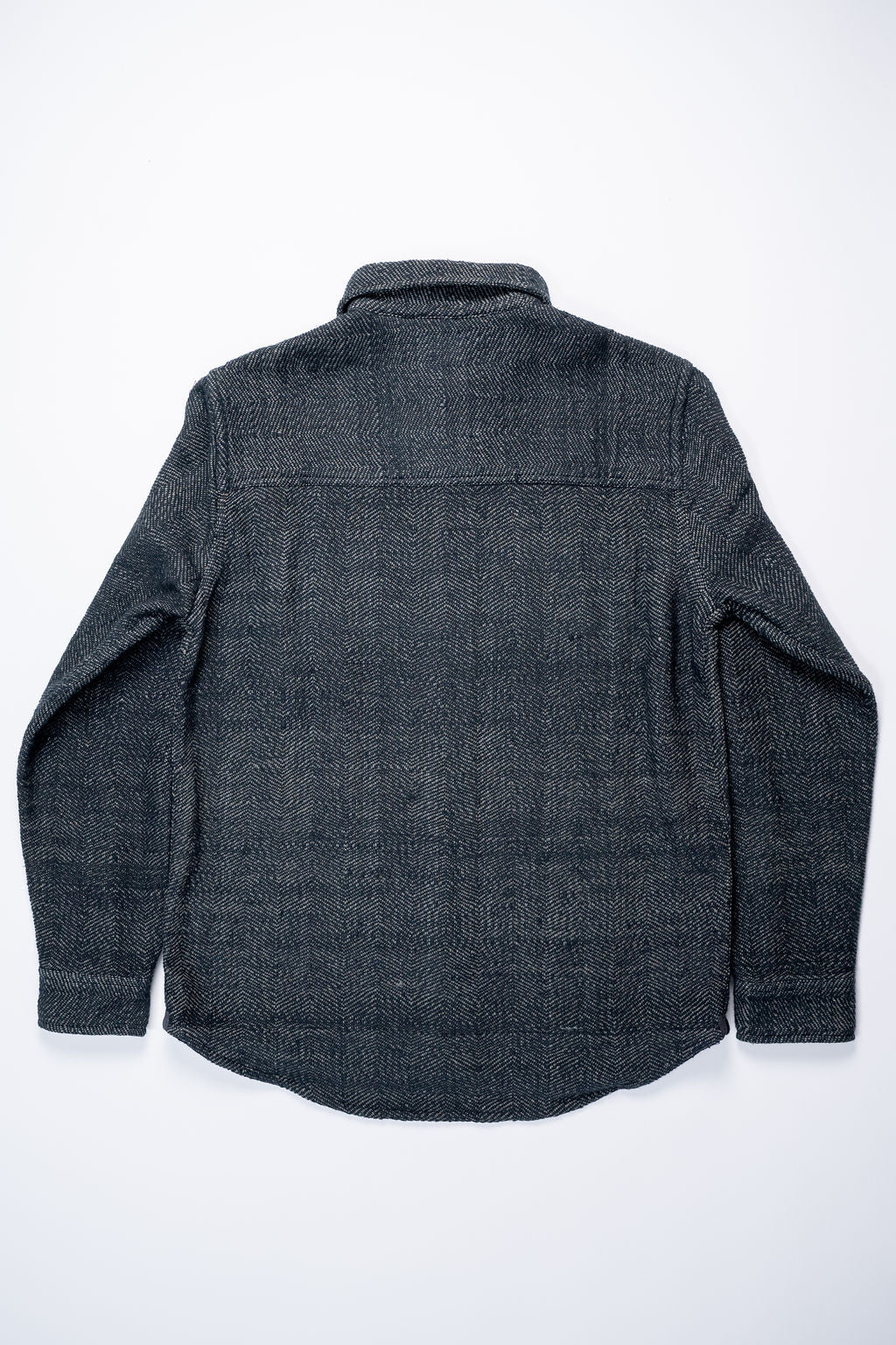 Indi + Ash Ames Workshirt - Iron/Charcoal Handwoven Herringbone