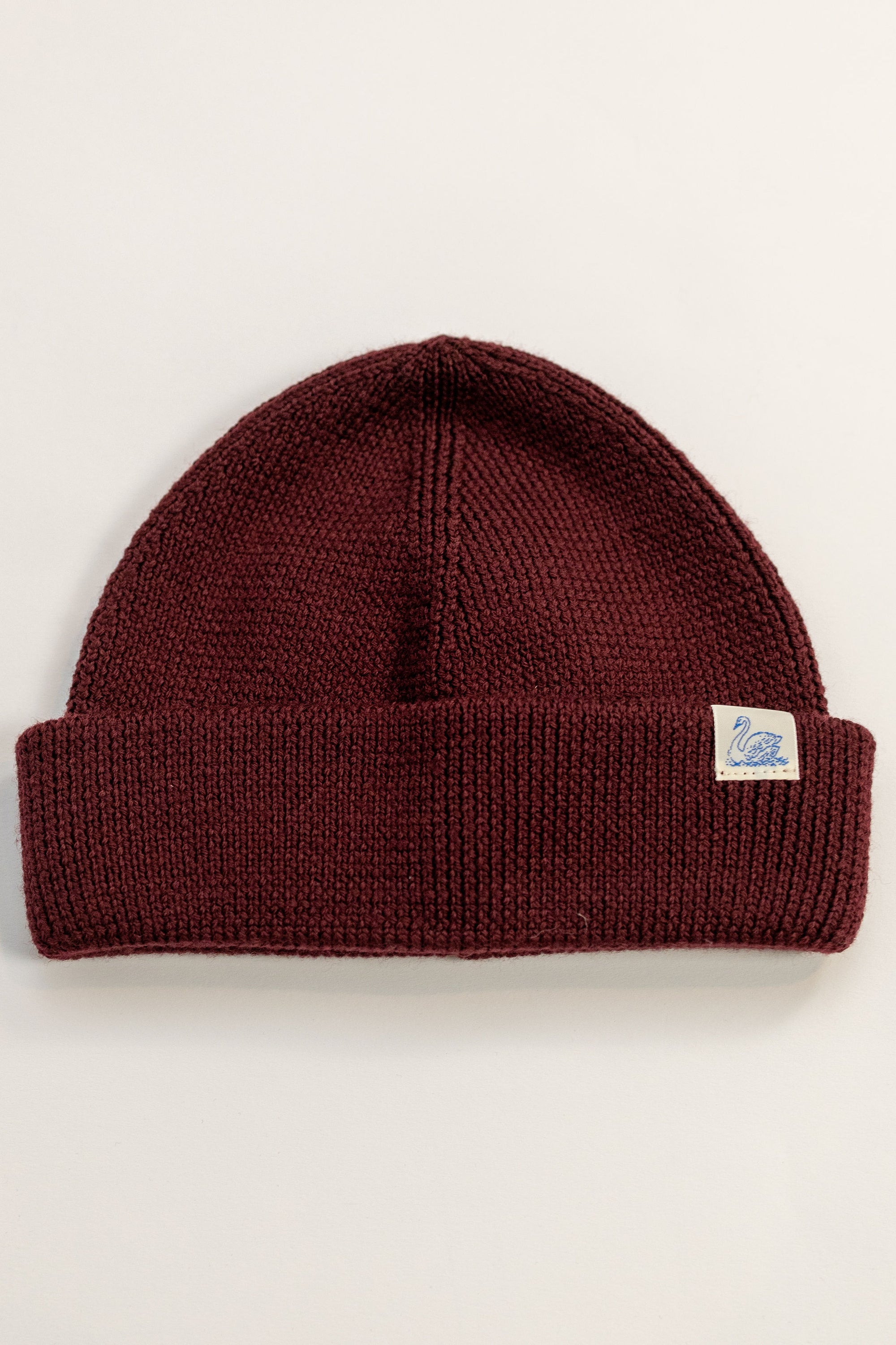 Merz b Schwanen MWBN05 Merino Wool Ribbed Watch Cap - Burgundy