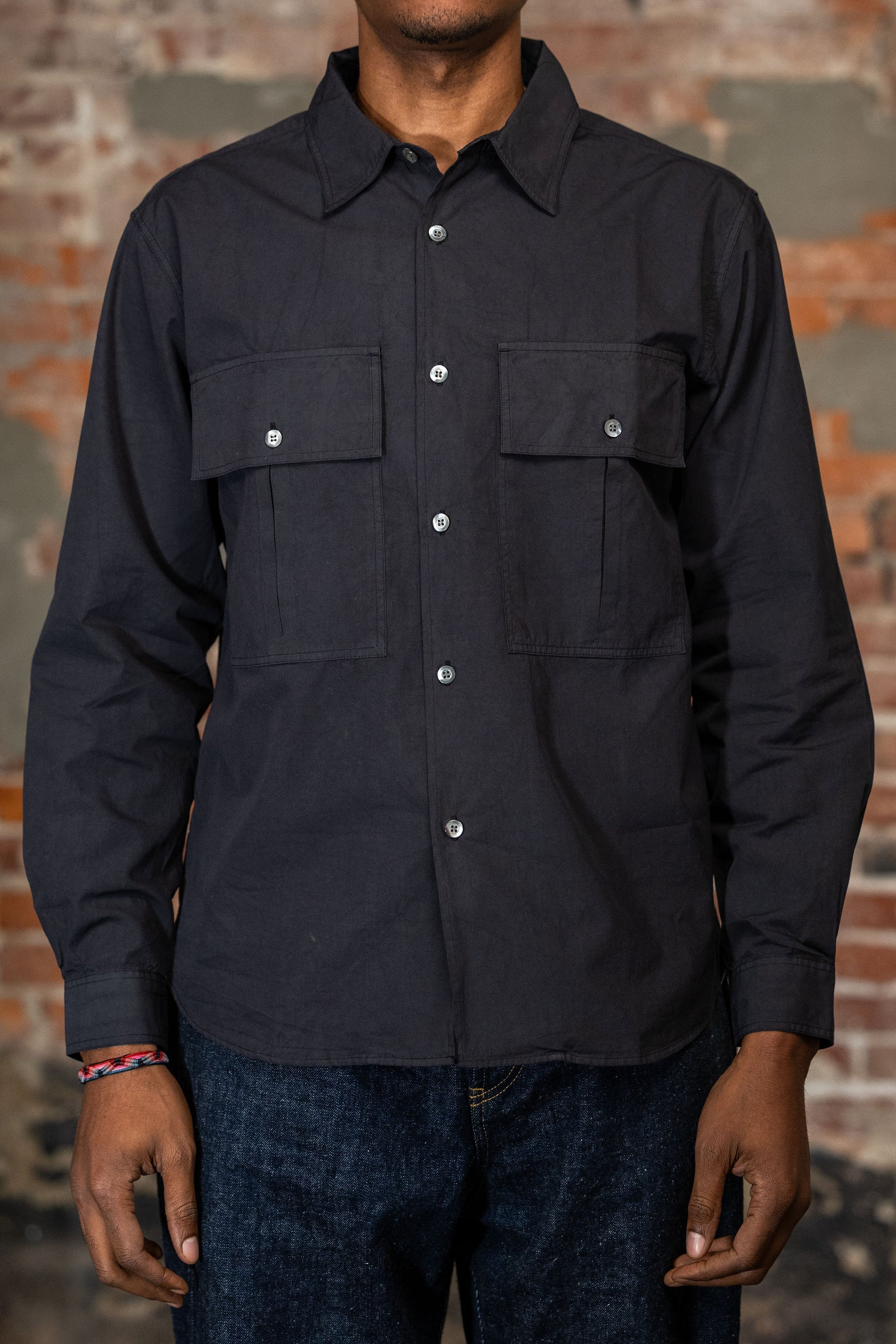 Knickerbocker Atlas Cotton Poplin Shirt - Peat