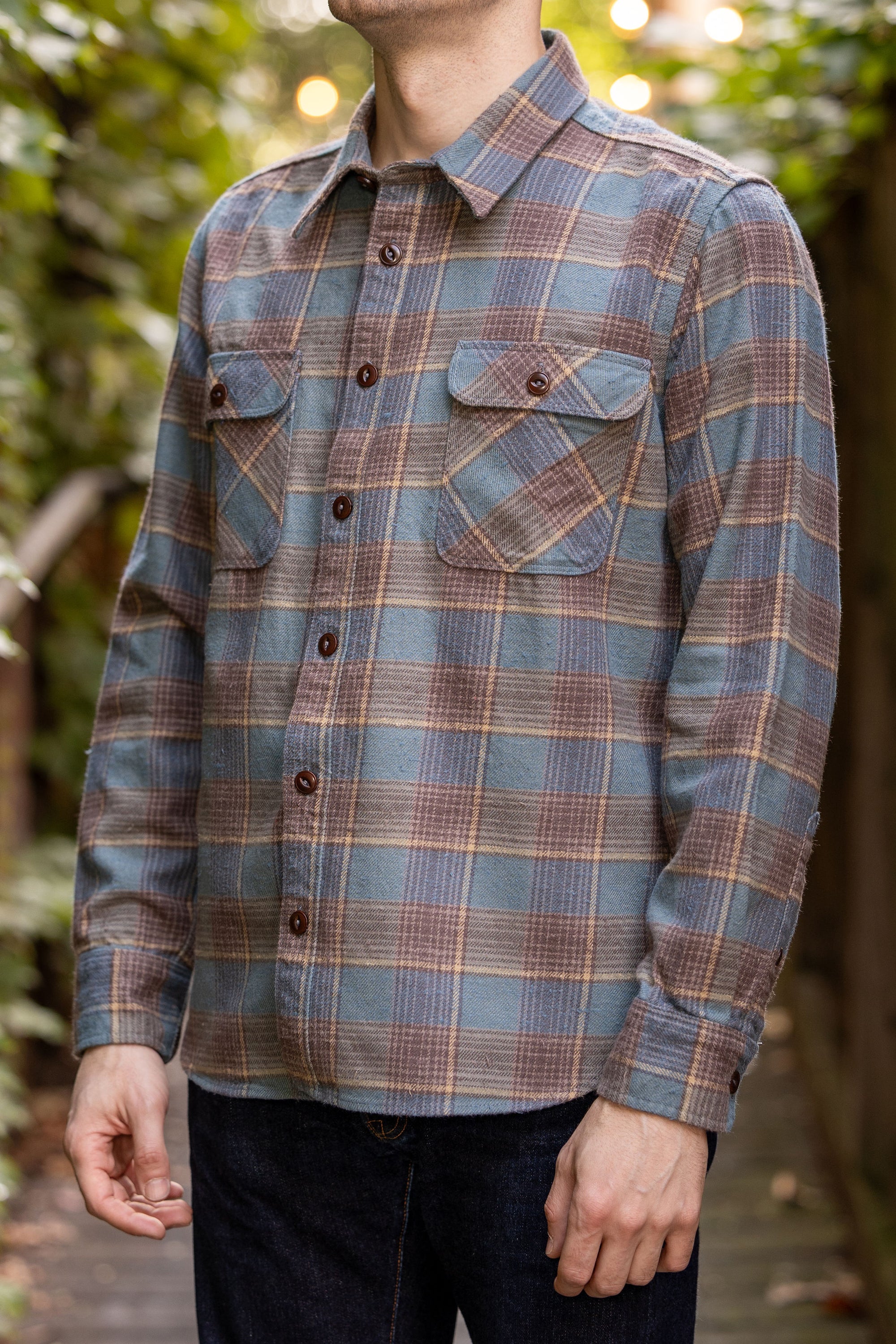 Freenote Cloth Jepson - Dusty Blue Plaid