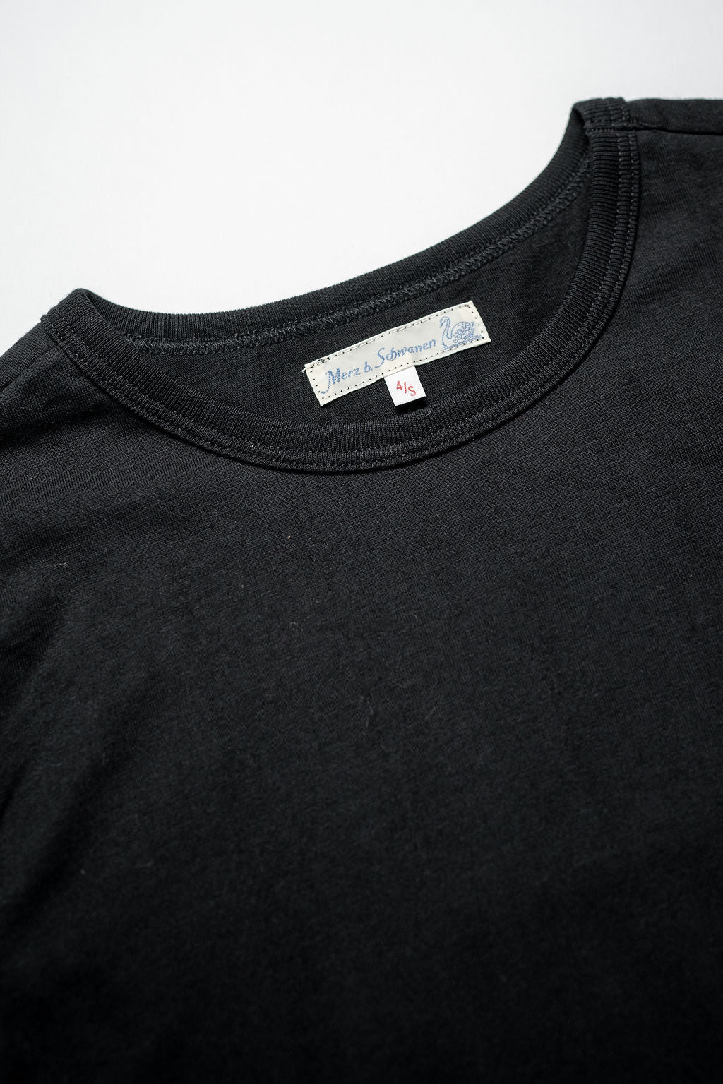 Merz b. Schwanen 1950's Crew Neck T-Shirt - Deep Black