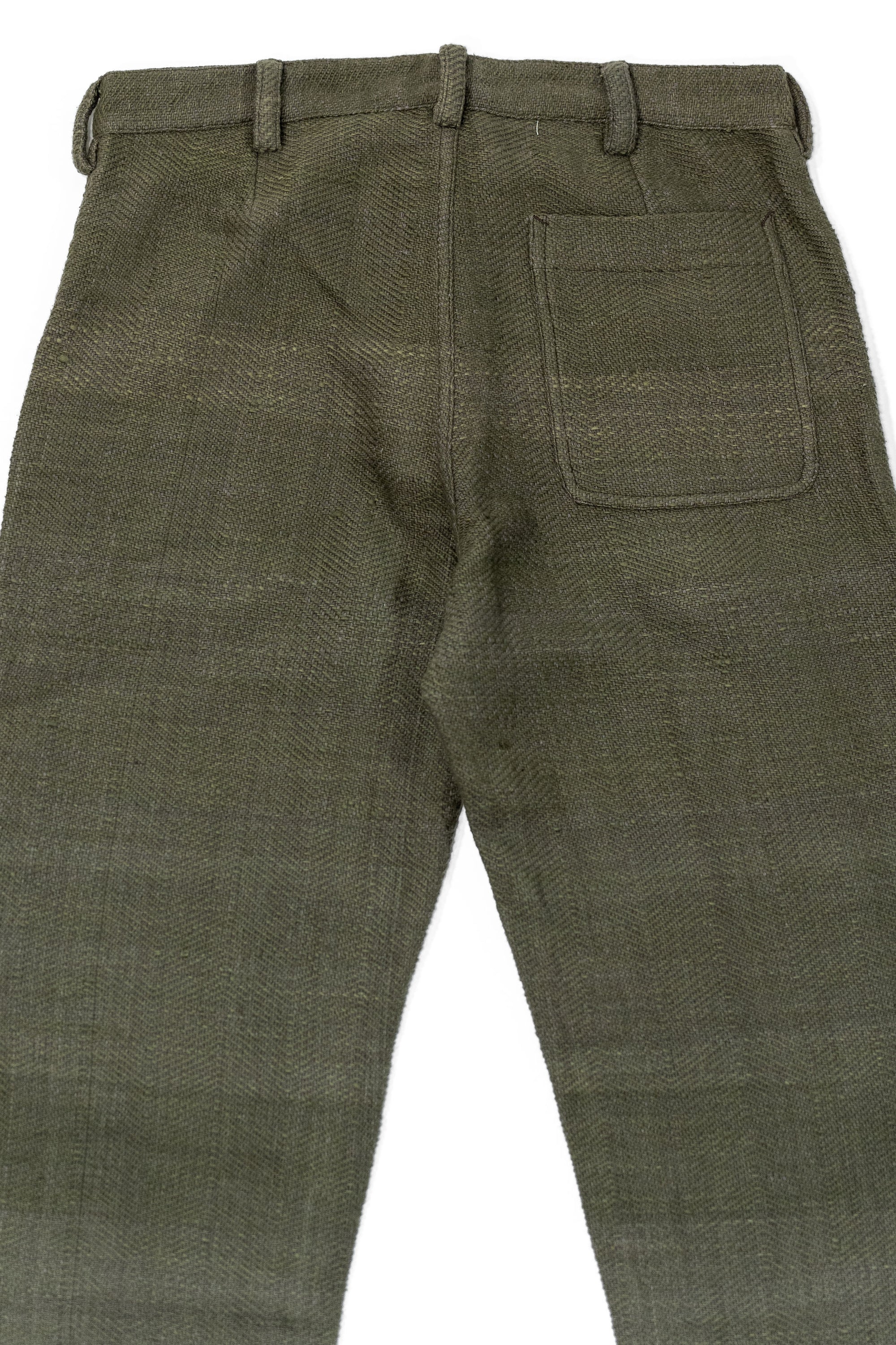 Indi + Ash Isaac Pant - Forest Green / Smoke Handspun Herringbone