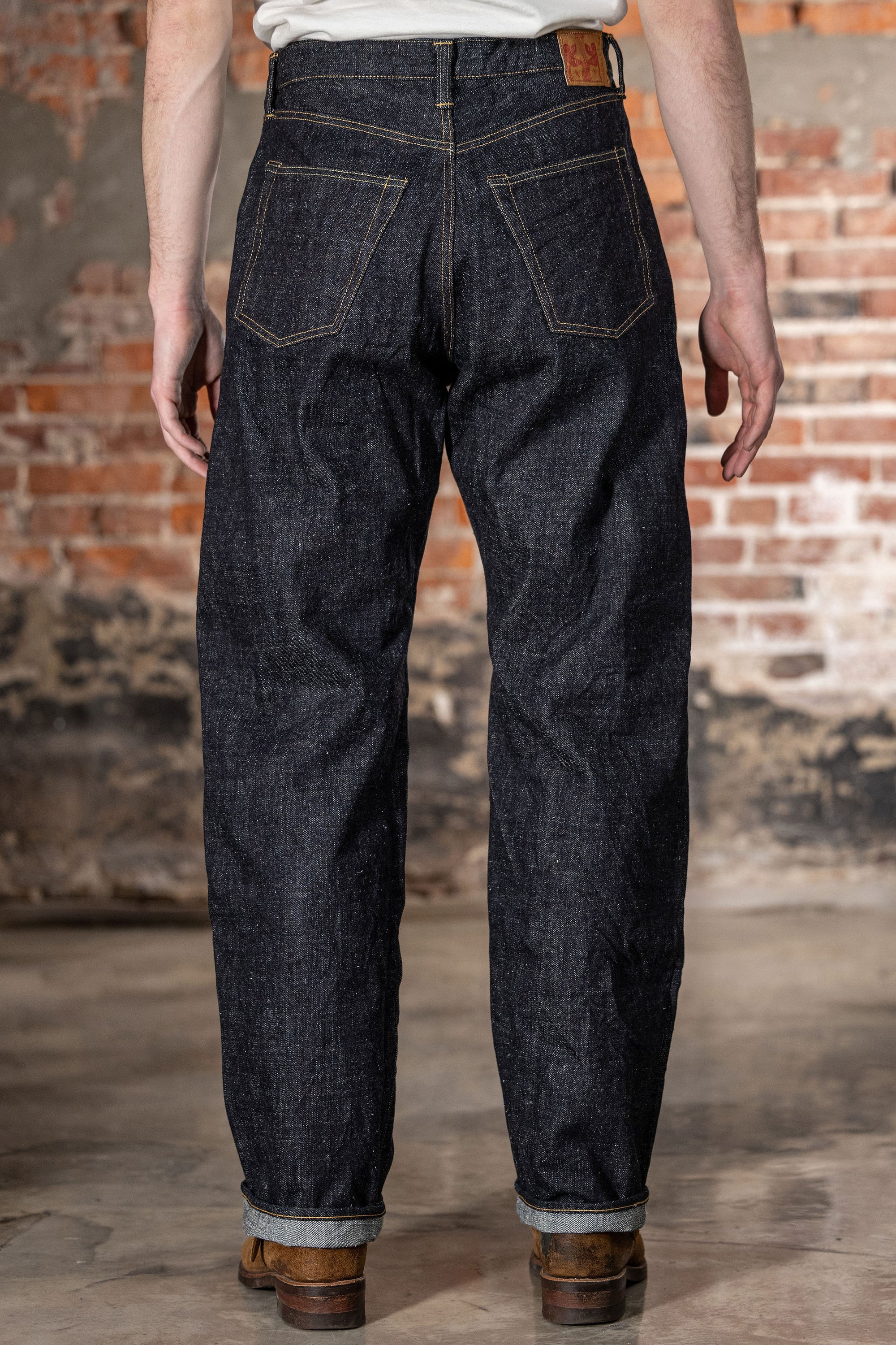 Omoto Denim 0811 15.5oz Nep Denim Loose Fit - Indigo One-Washed