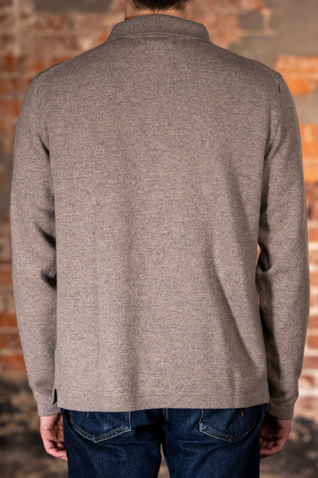 Merz b. Schwanen KNITSHIRT06 Wool-Cashmere-Silk Long Sleeve Shirt