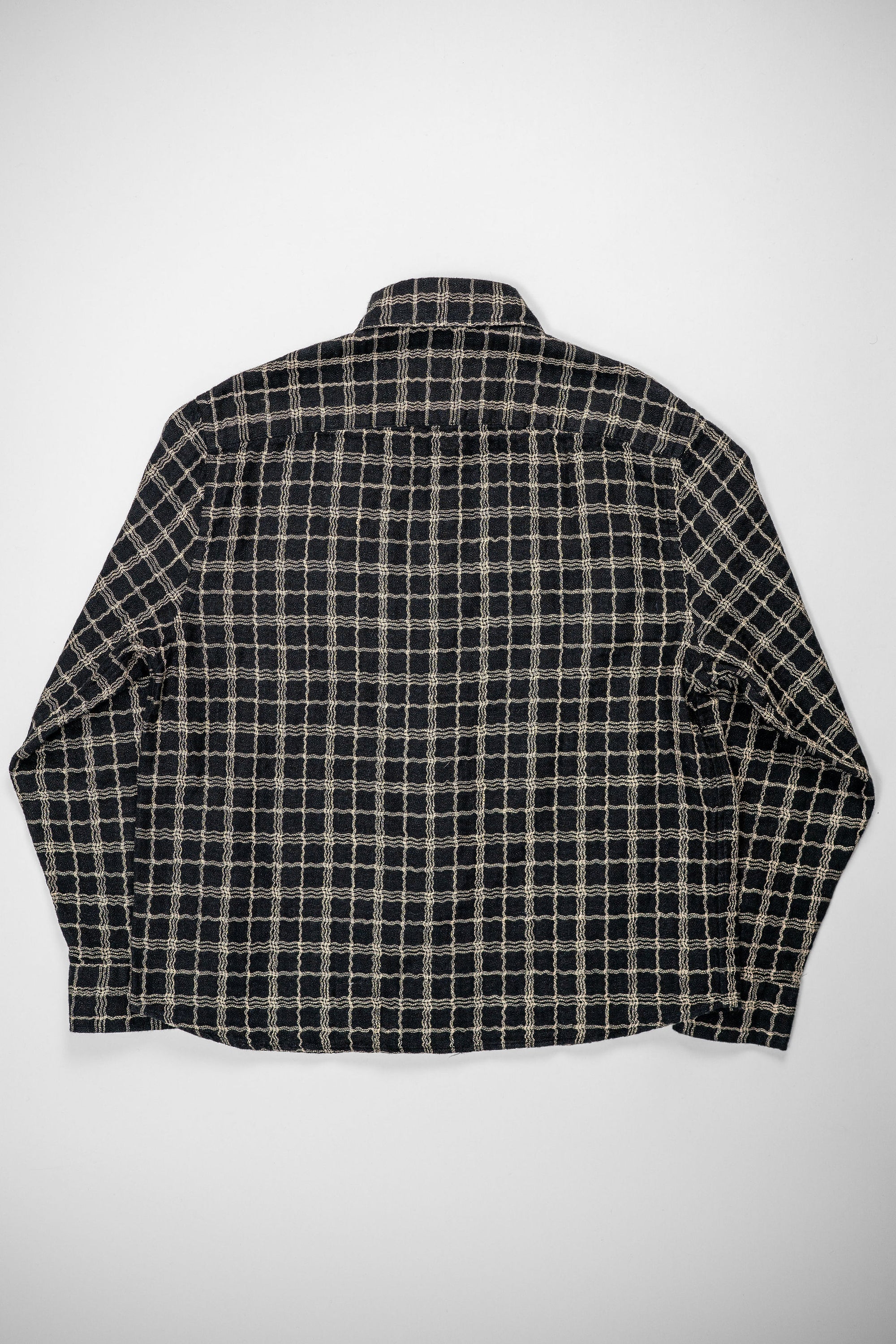 3sixteen Utility Shirt - Black/Ecru Wavy Check