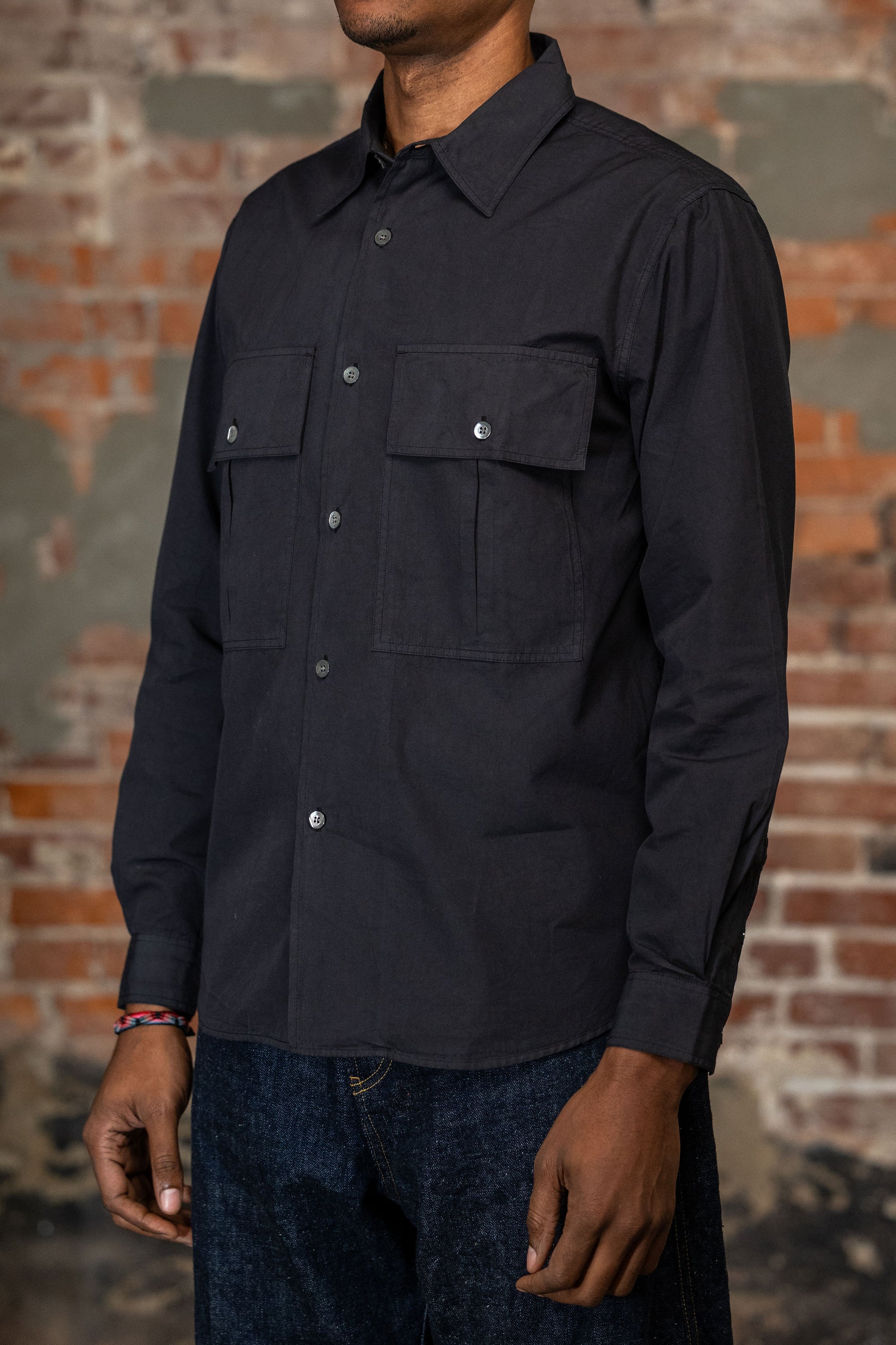 Knickerbocker Atlas Cotton Poplin Shirt - Peat