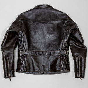 The Flat Head FN-LJ-HS004 Horsehide Quilting Single Riders Jacket - Back
