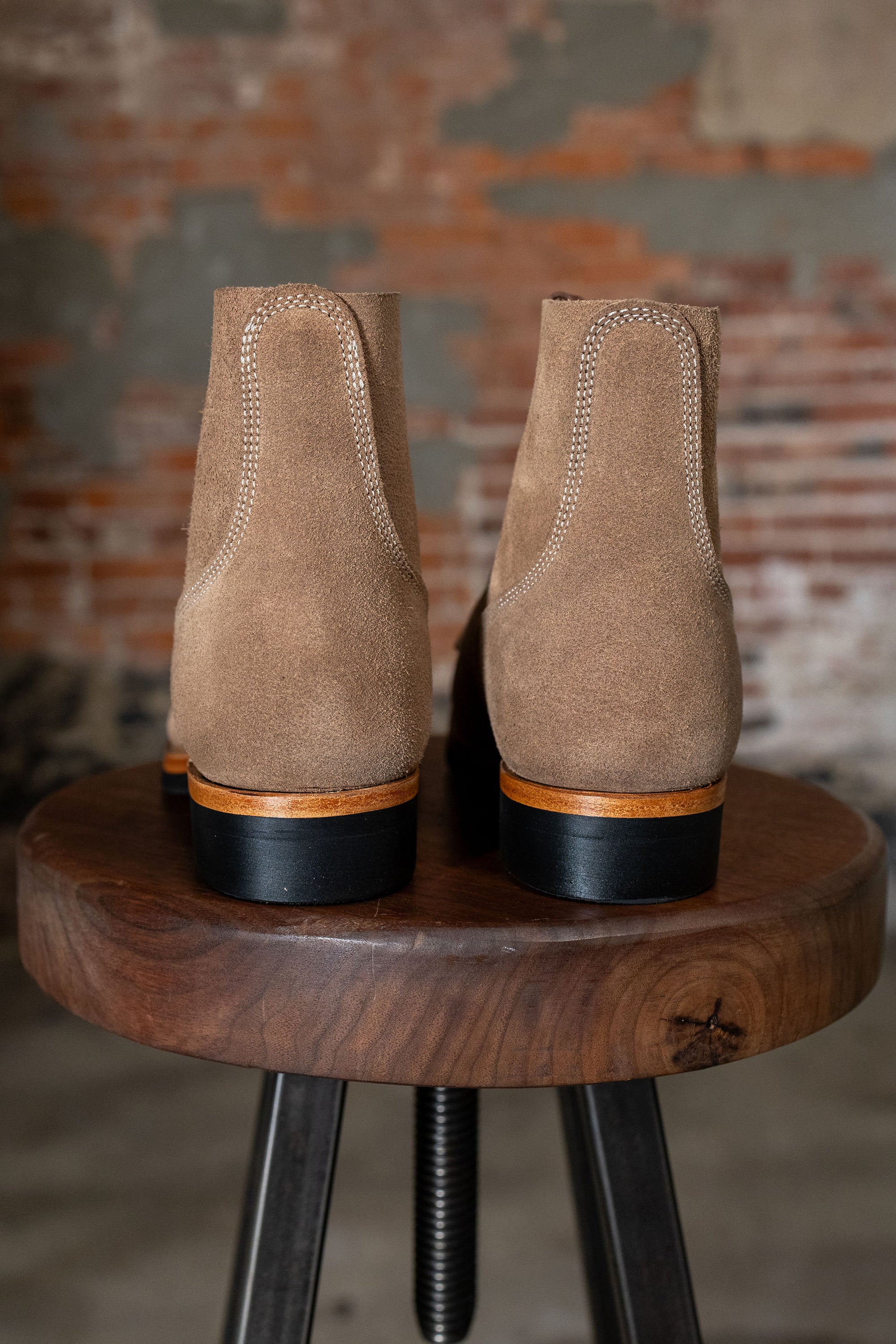 John Lofgren US Navy N-1 Field Shoes Boondockers - Natural Roughout Horween CXL