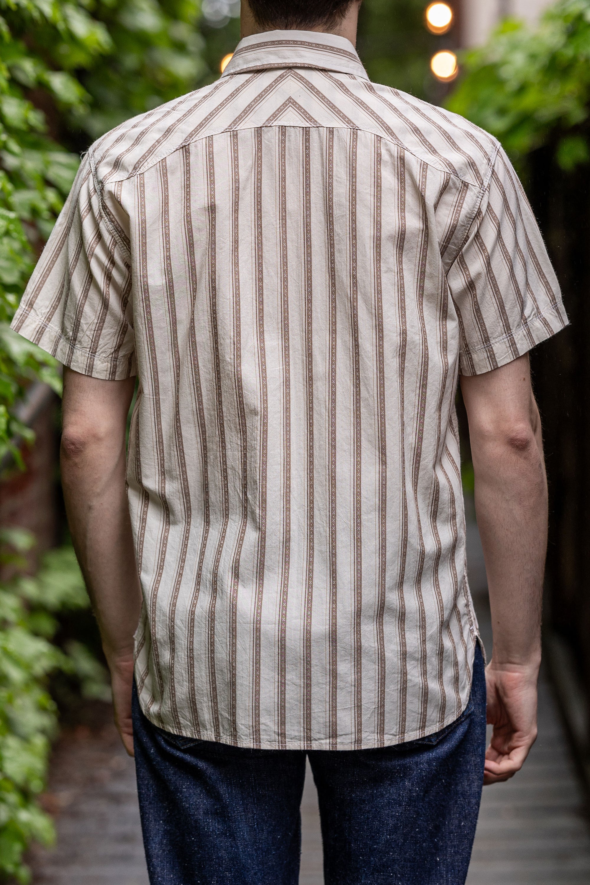 Freenote Cloth Calico S/S - Brown Stripe