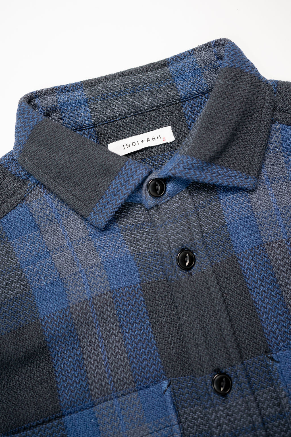 Indi + Ash Ames Workshirt - Indigo/Iron Handwoven Plaid