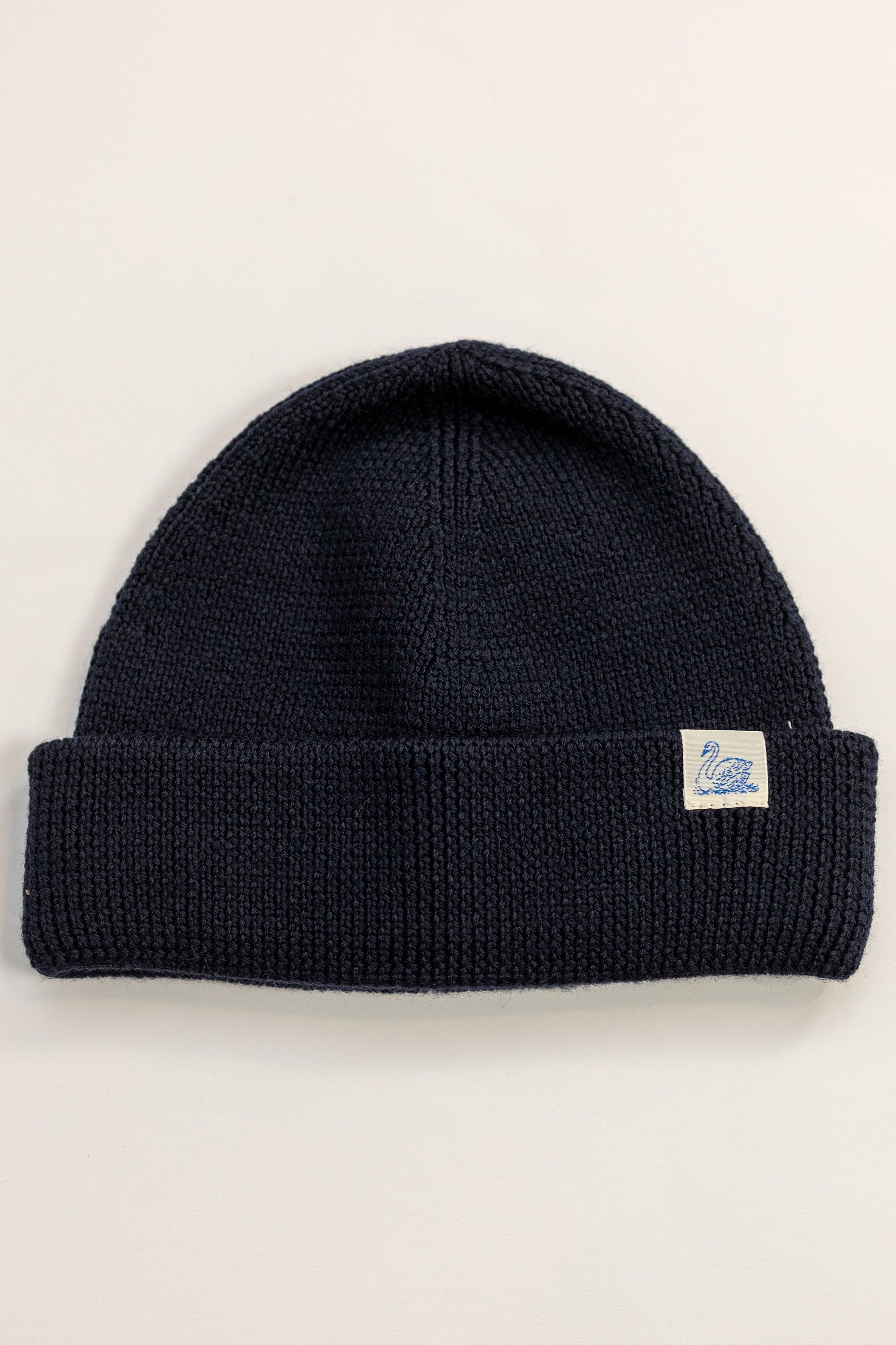 Merz b Schwanen MWBN05 Merino Wool Ribbed Watch Cap - Dark Navy