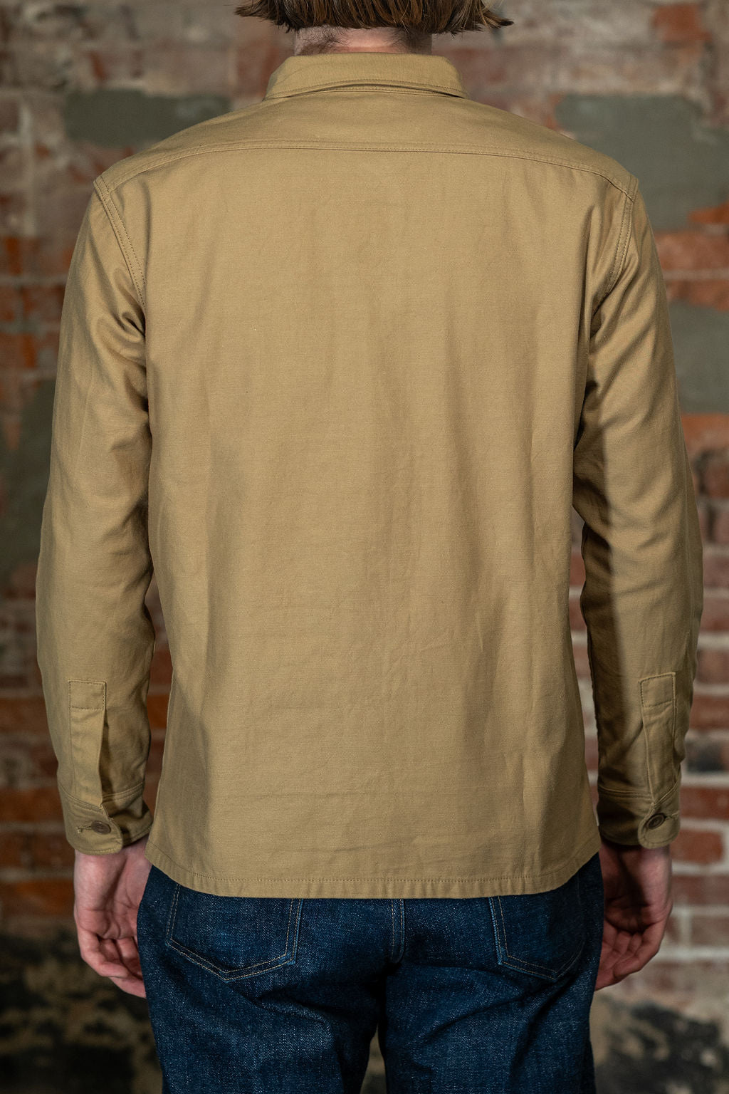 Iron Heart IHSH-451-KHA 9oz Cotton Sateen Military CPO Shirt - Khaki