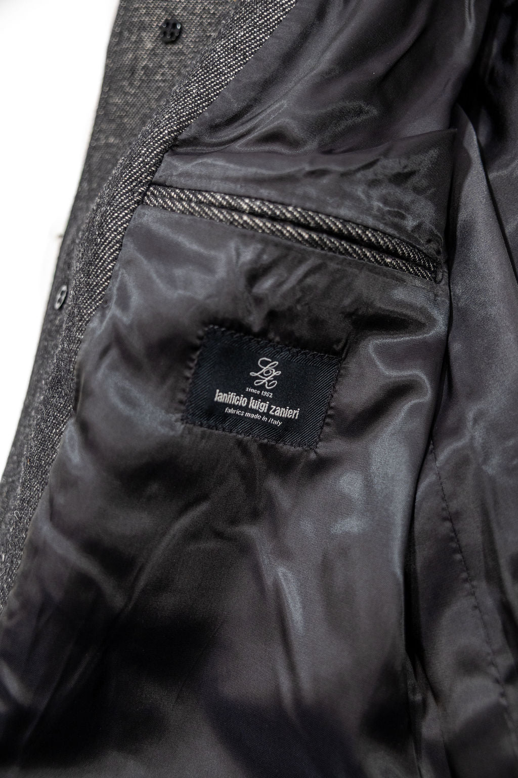 Knickerbocker Hudson Shetland Overcoat - Black Pepper Wool & Linen