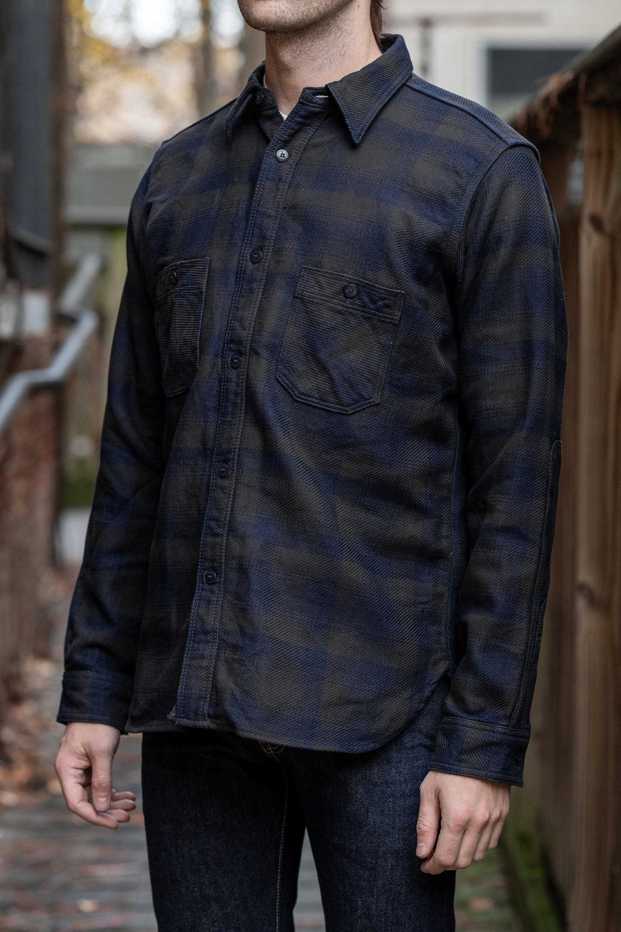 Samurai SIN24-03W Rope Dyed Flannel Shirt - Black