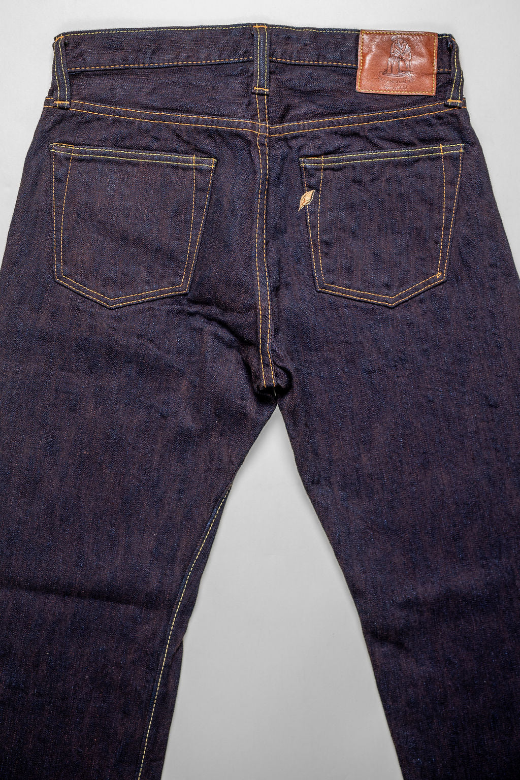 Pure Blue Japan PER-EX-003-ID Regular Straight - 15oz Indigo x Persimmon Extra Slub Denim