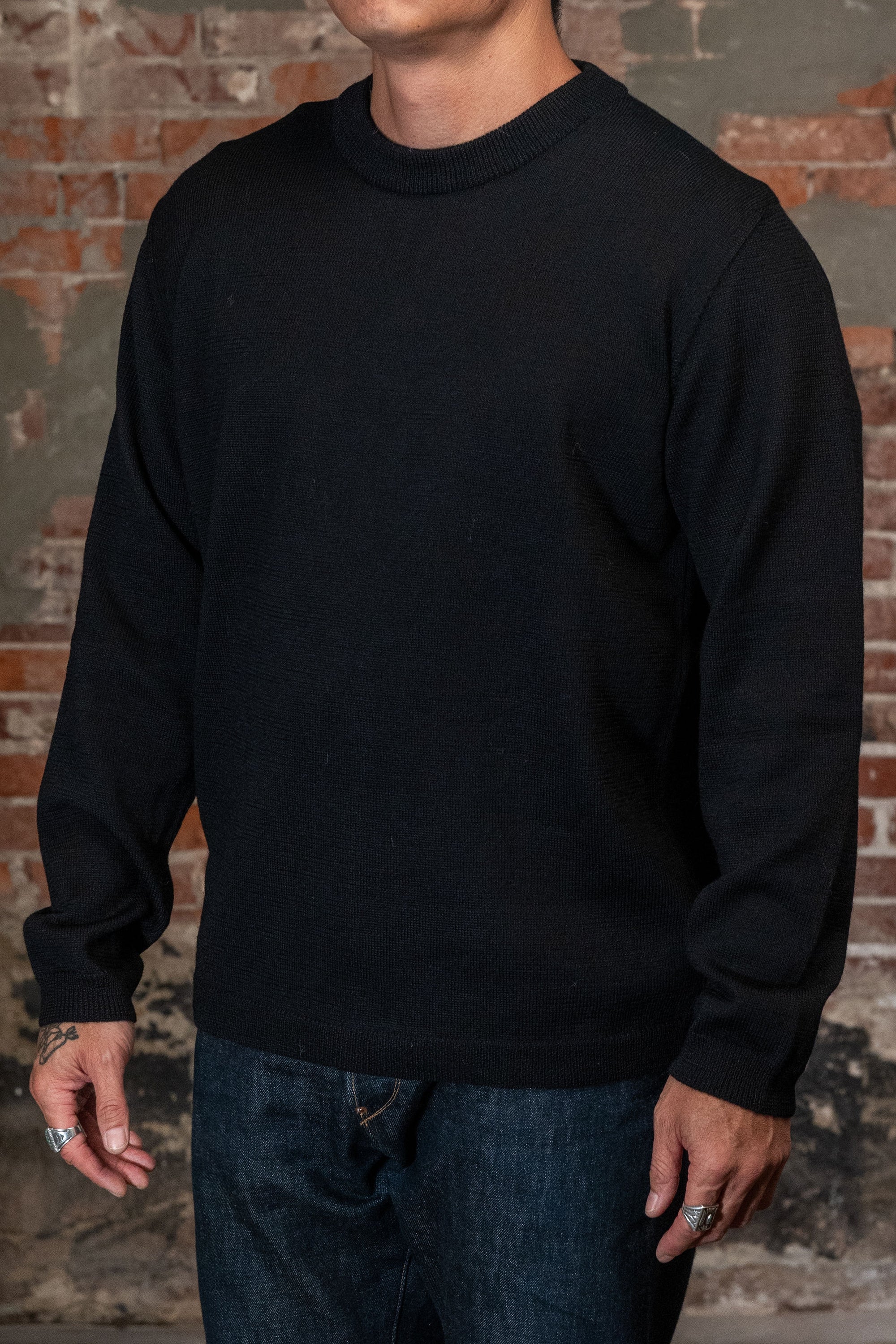 Hansen Garments Eske Crew Neck Sweater - Black