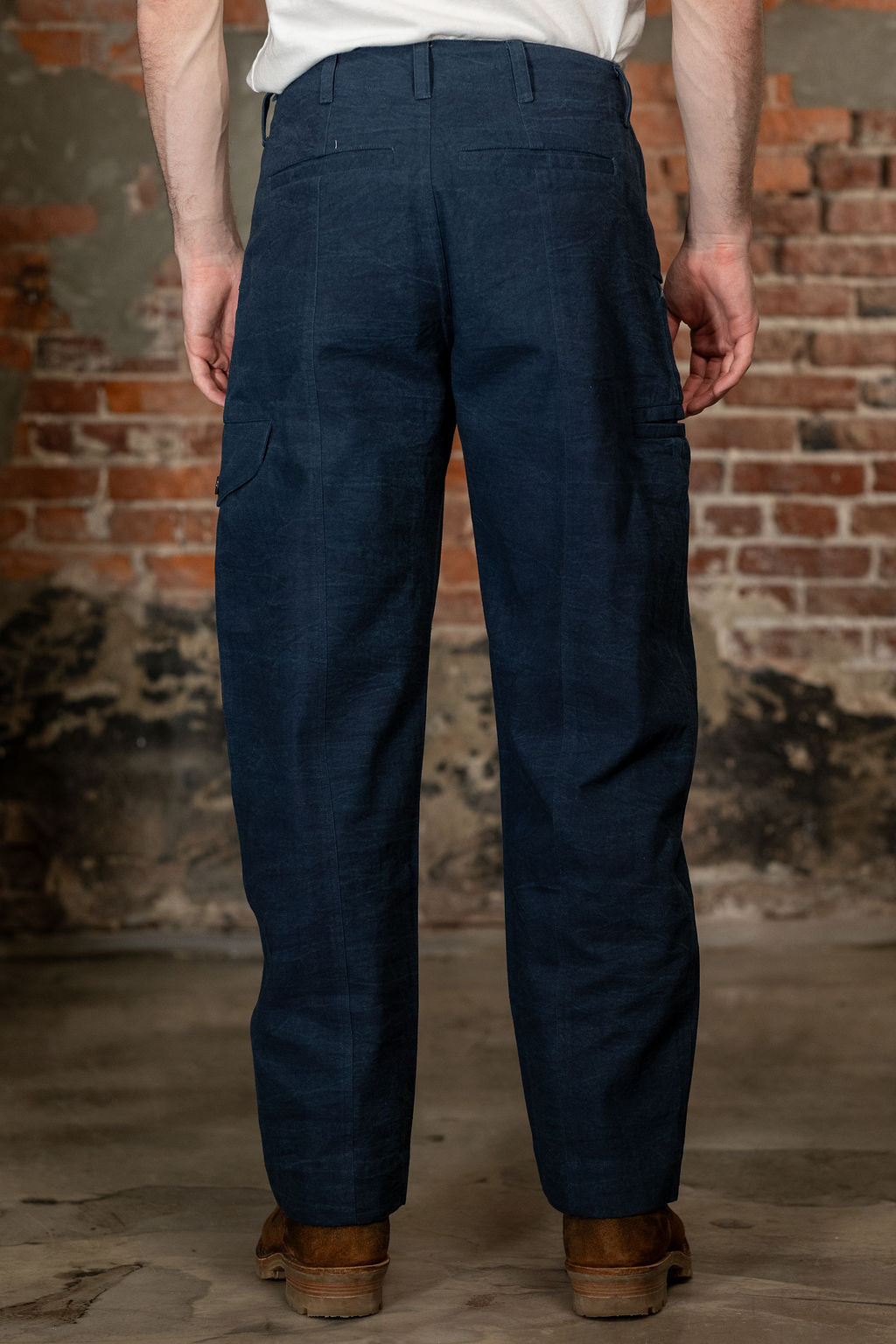 Indi + Ash Cargo Pant - Ferrous Indigo Organic Cotton Millwoven Stone Enzyme Canvas