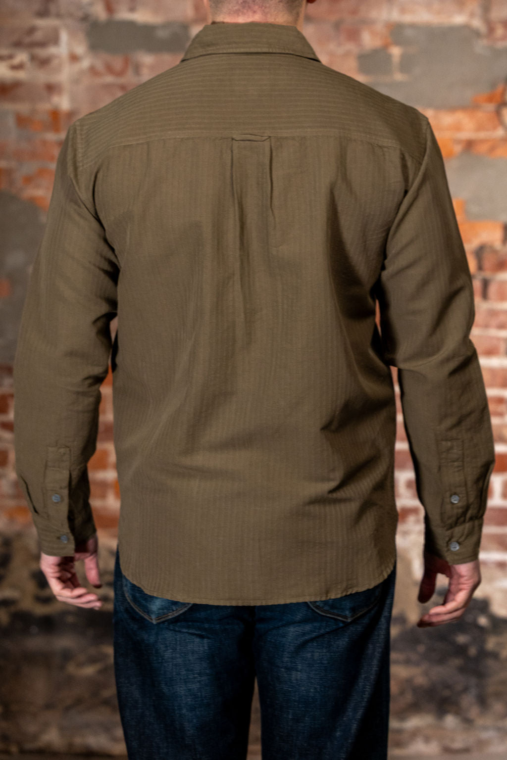Knickerbocker Jones Cotton & Linen Shirt - Olive