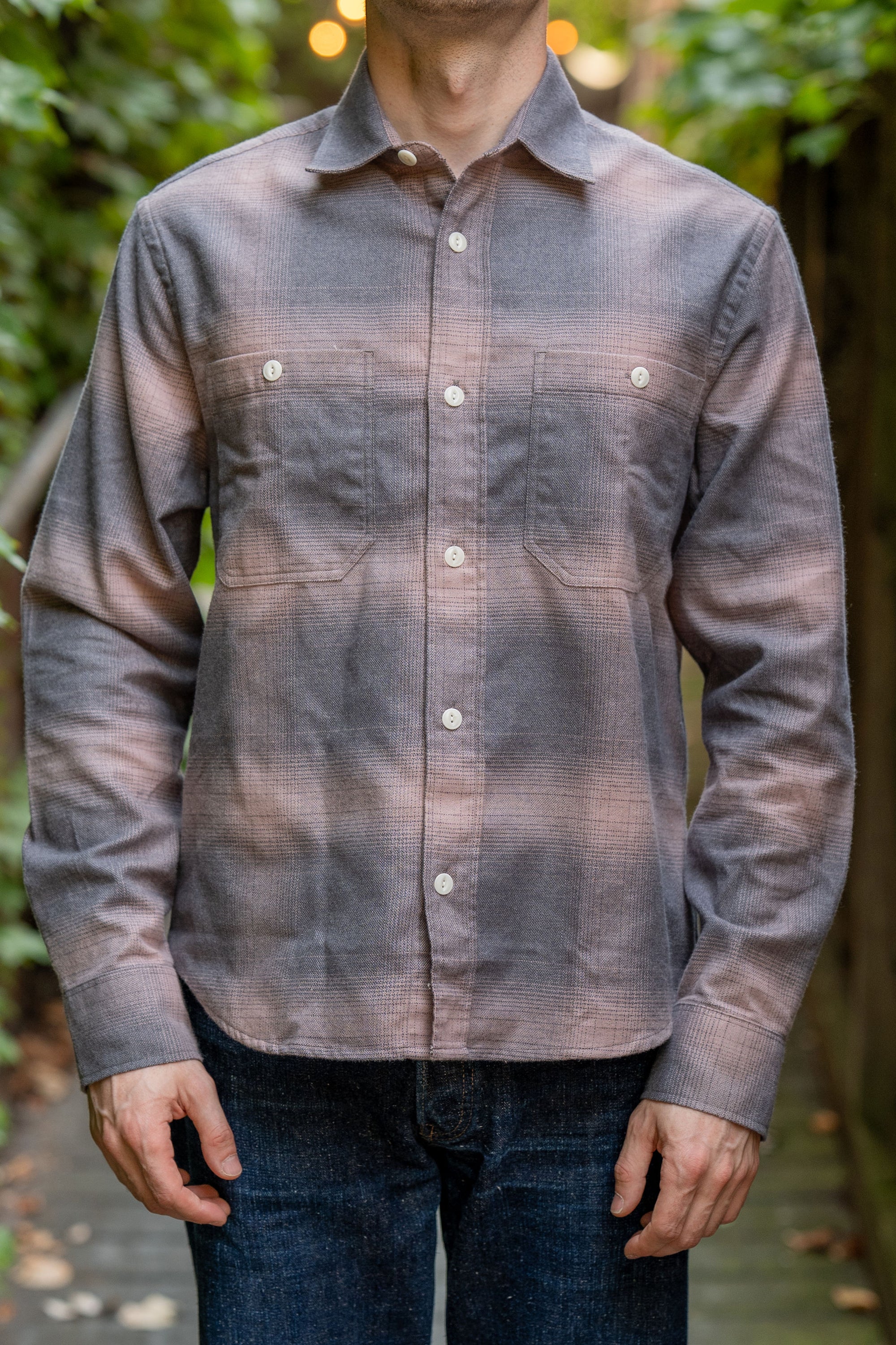 3sixteen Utility Flannel - Mauve Ombre