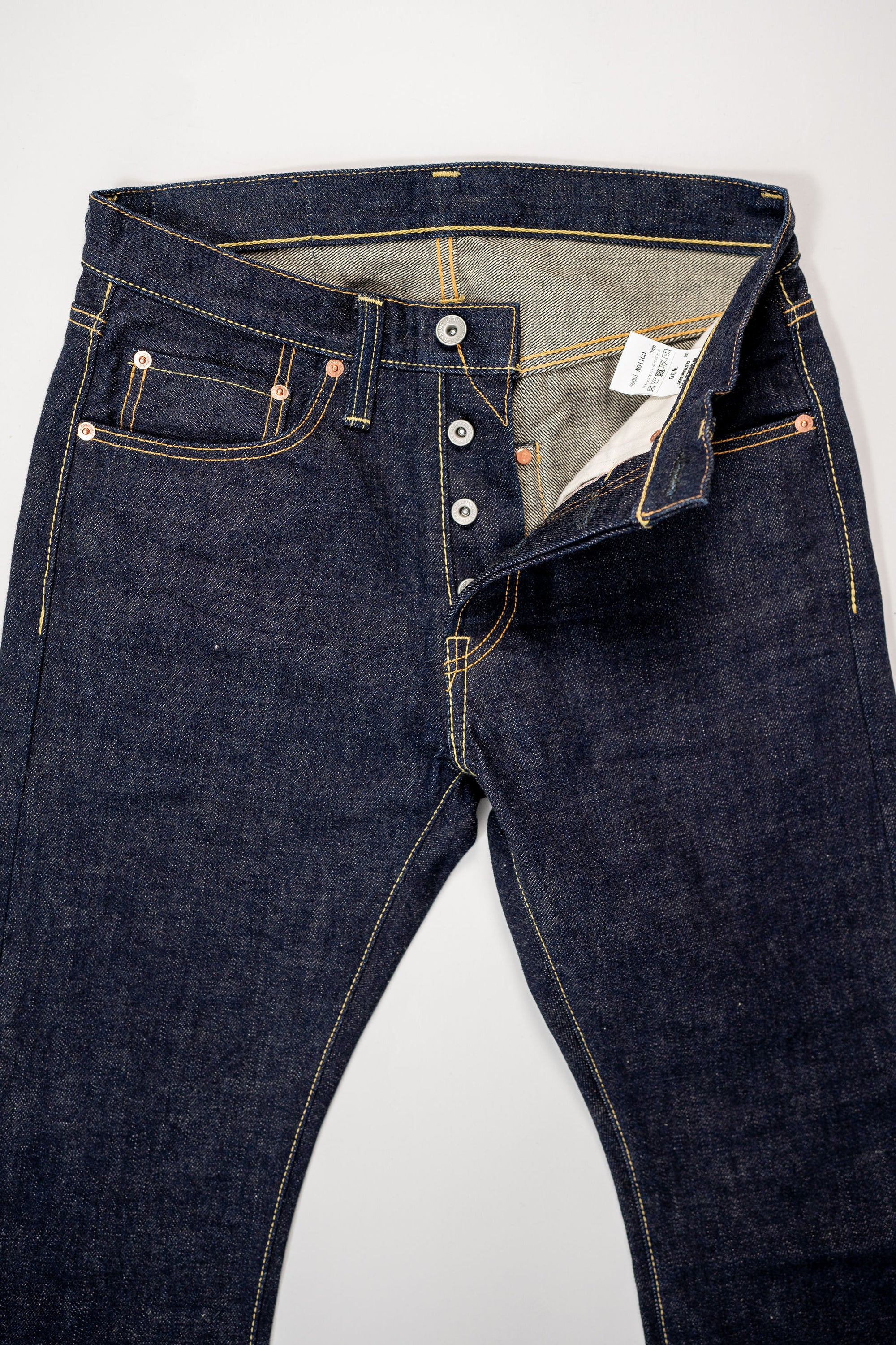 Iron Heart IH-555S-18 18oz Vintage Selvedge Denim Super Slim Cut Jeans - Indigo