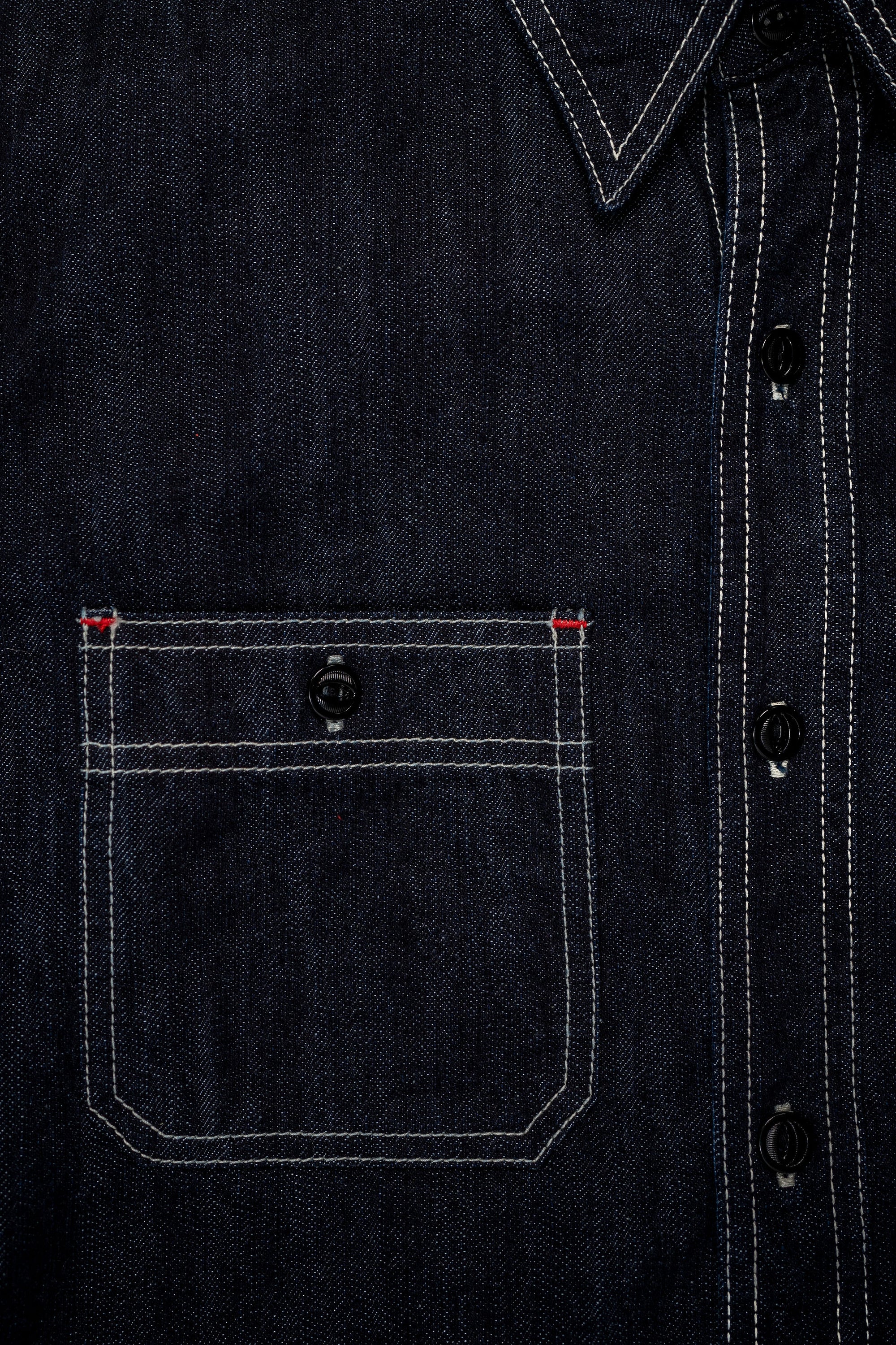 The Flat Head FN-SDK-301L Denim Work Shirt - 10oz Selvedge Denim