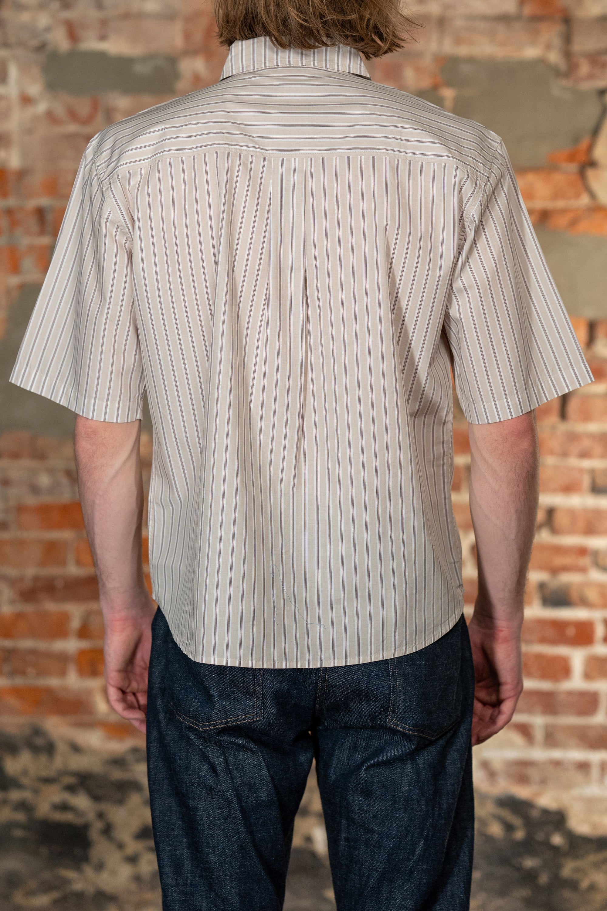 3sixteen Short Sleeve Commuter - Tan Stripe