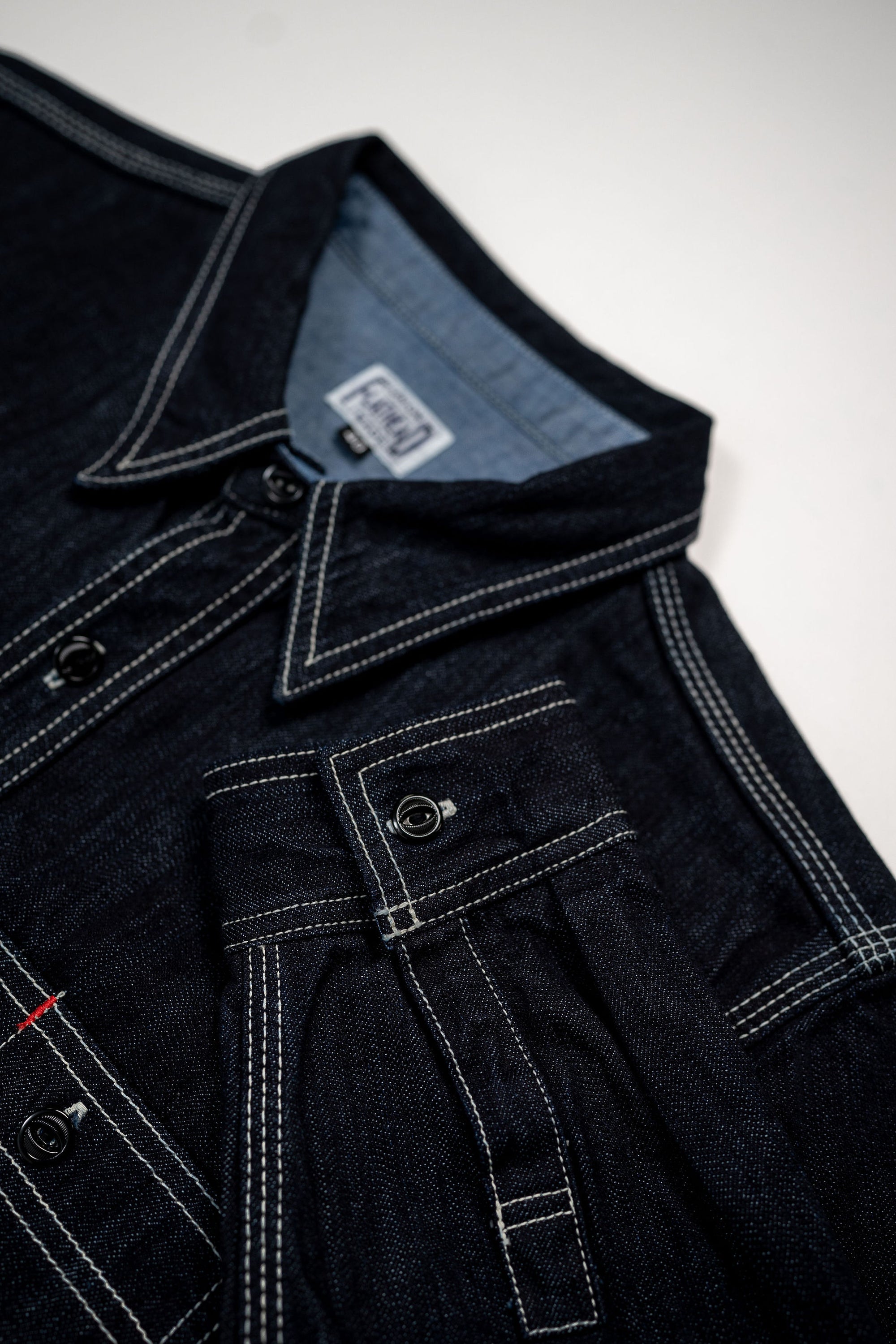 The Flat Head FN-SDK-301L Denim Work Shirt - 10oz Selvedge Denim