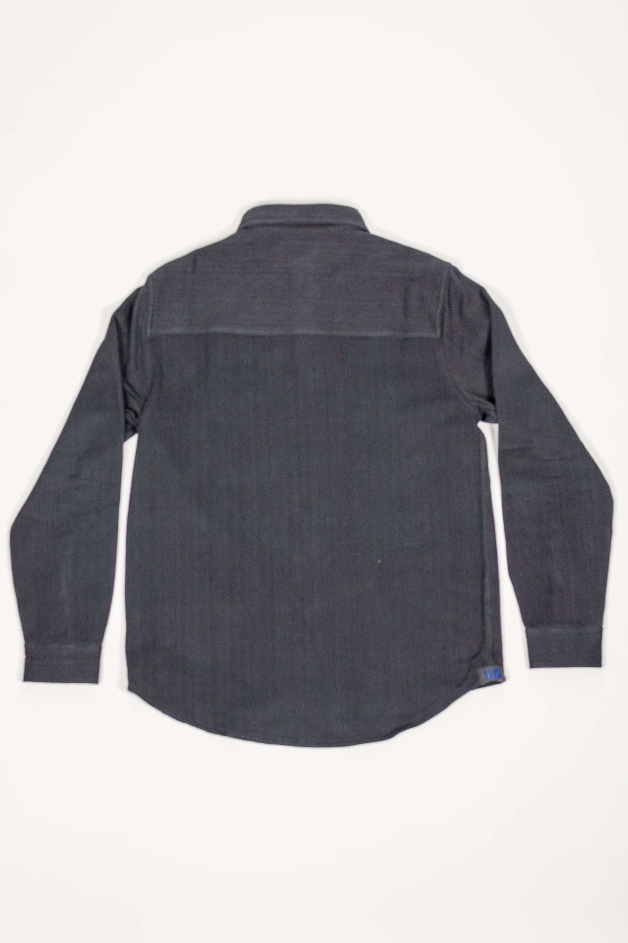 Indi + Ash Ames Workshirt - Iron/Indigo Handwoven Denim