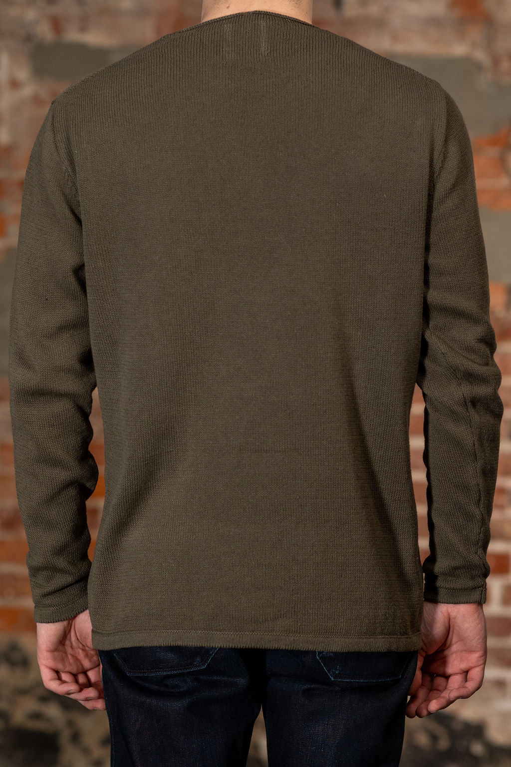 Heimat Textil Harbor Cotton/Linen Sweater - Military Green