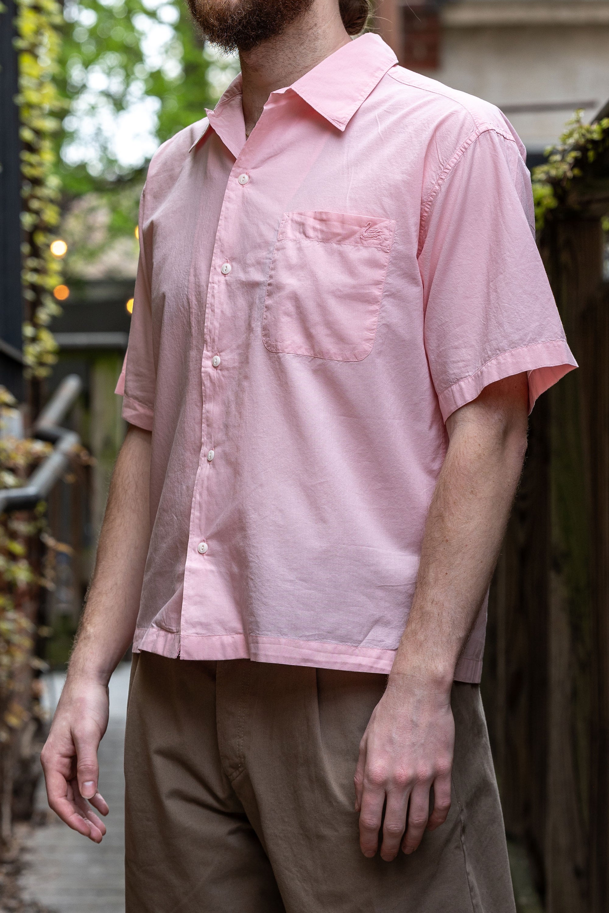 Merz b. Schwanen SHIRT09LP Light Organic Cotton Poplin - Faded Peach