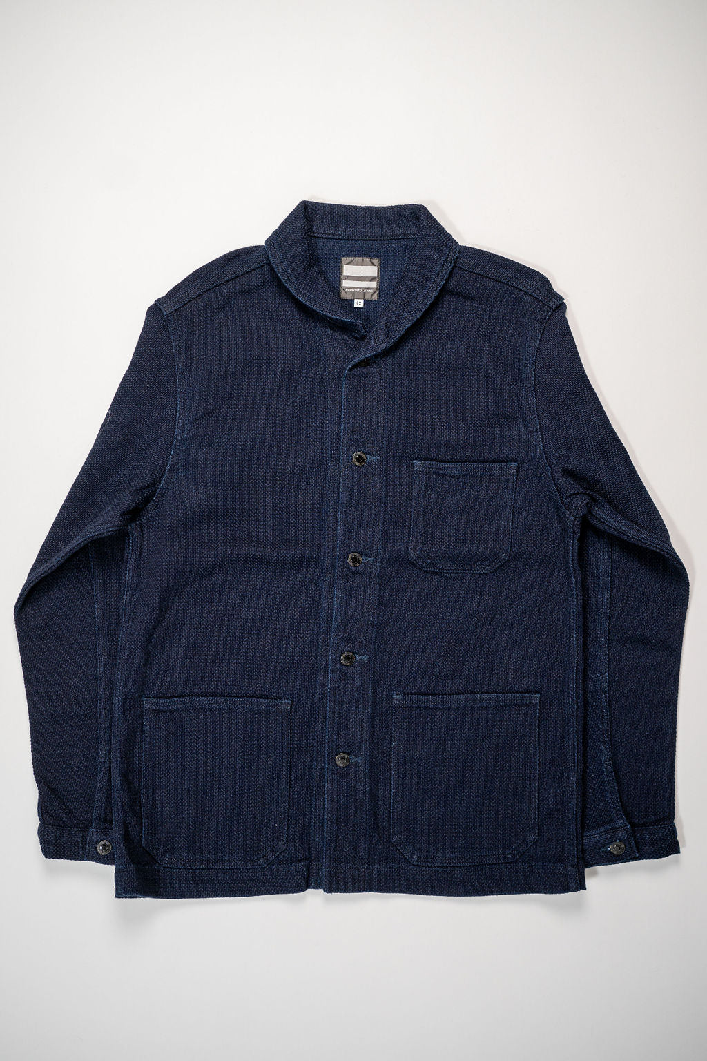 Momotaro 03-042 Indigo Dobby Coverall