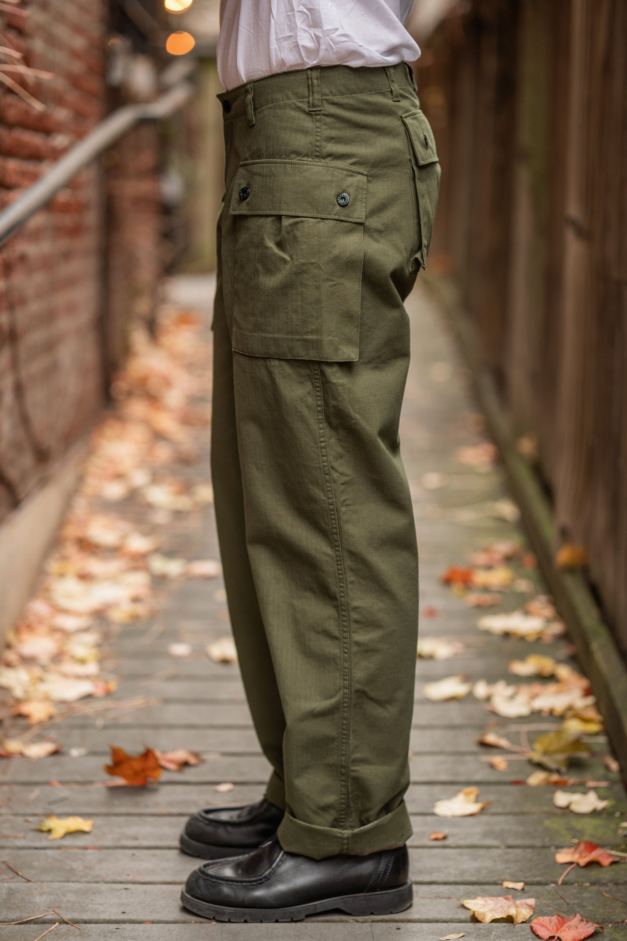 The Flat Head FN-PA-C012 Monkey Pants - Olive