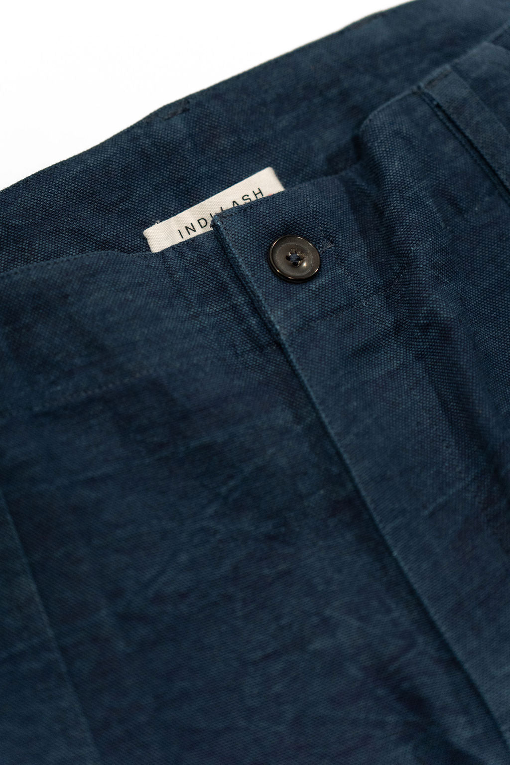 Indi + Ash Cargo Pant - Ferrous Indigo Organic Cotton Millwoven Stone Enzyme Canvas