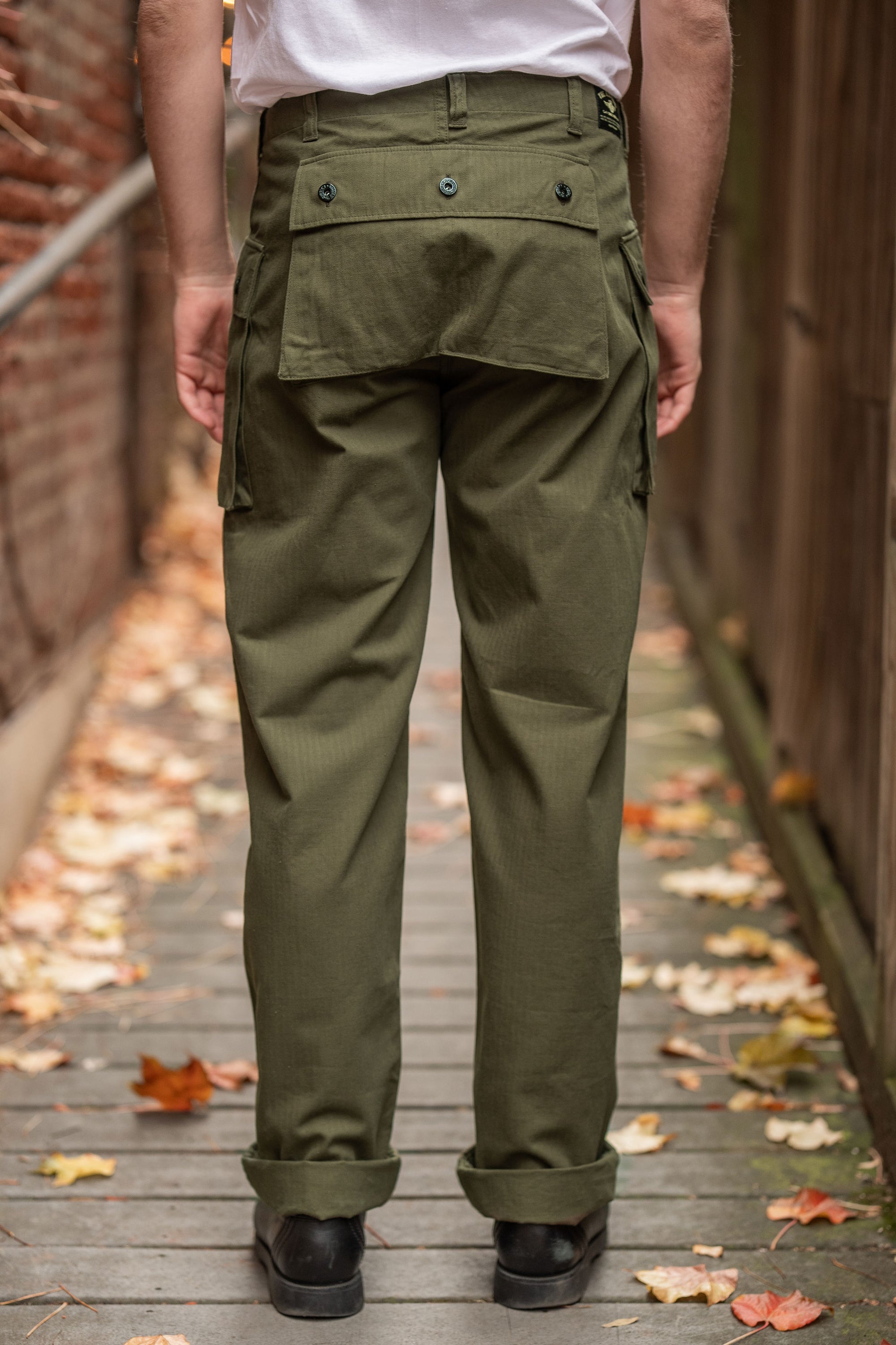 The Flat Head FN-PA-C012 Monkey Pants - Olive